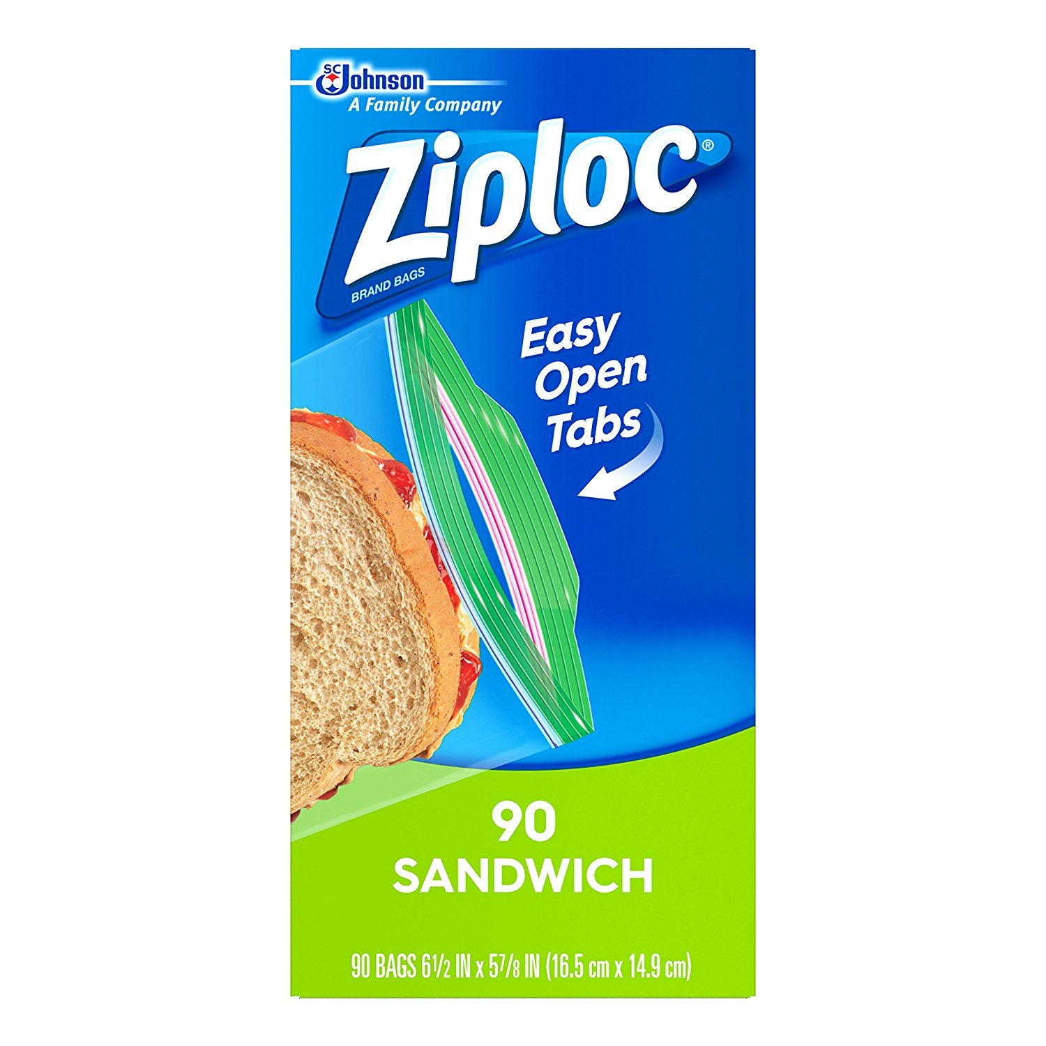 Premium Ziploc Sandwich Bags - 100 Count, BPA Free, Reusable & Leak Proof Food Storage Bags for School Lunches, Meal Prep & Snacks | Great for Picnics, Travel & Leftovers
