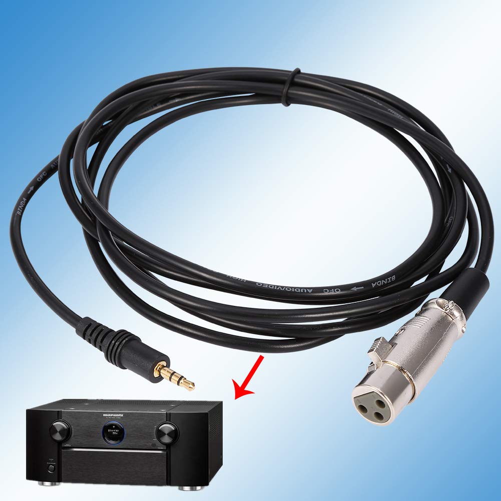 Zerone 10FT XLR Female to 3.5mm Male Microphone Cable - 3 Pin XLR to 1/8
