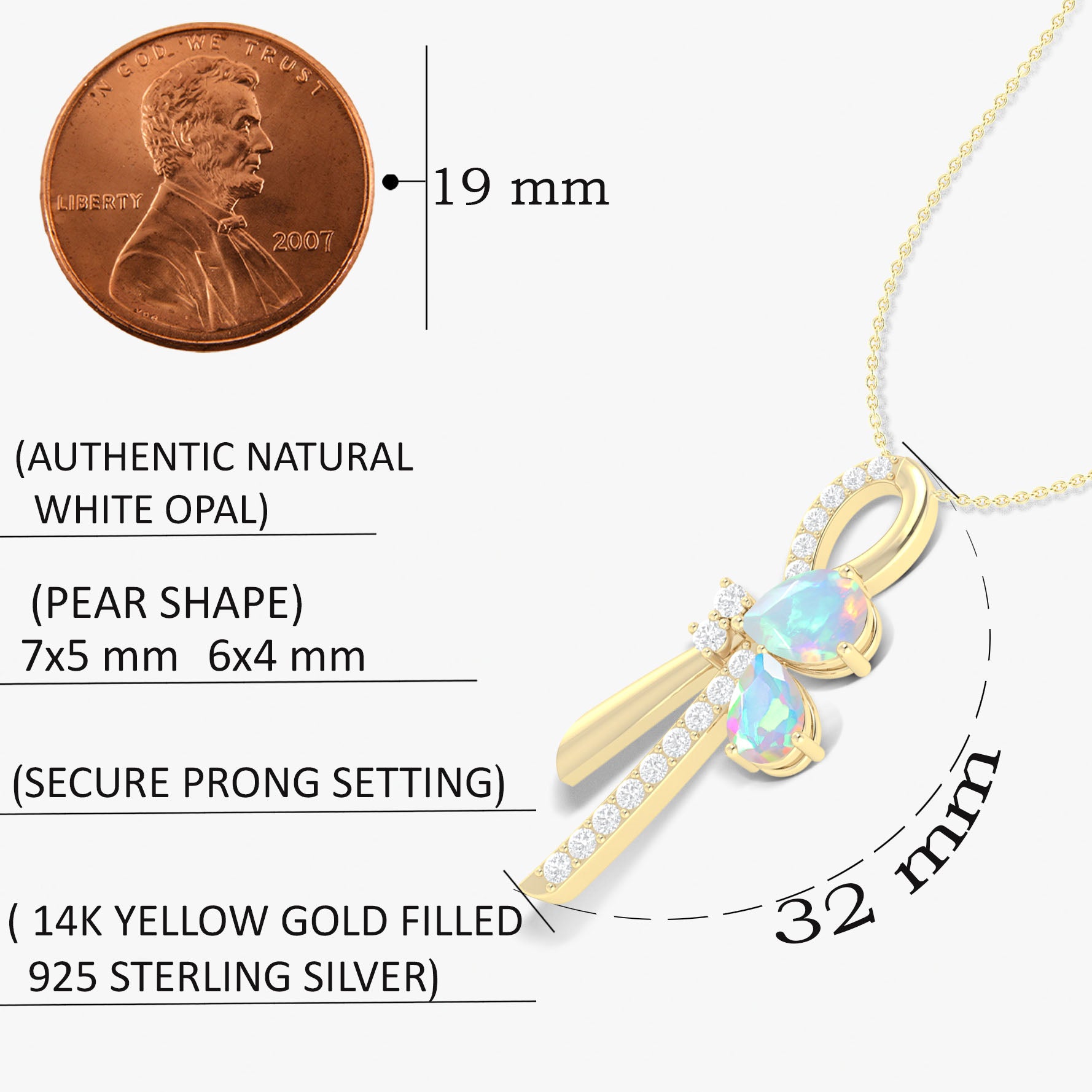 Natural White Opal Knot Style Charm Pendant Necklace - Elegant Bohemian Jewelry for Women, Gift for Her, Perfect for Weddings, Parties & Everyday Wear