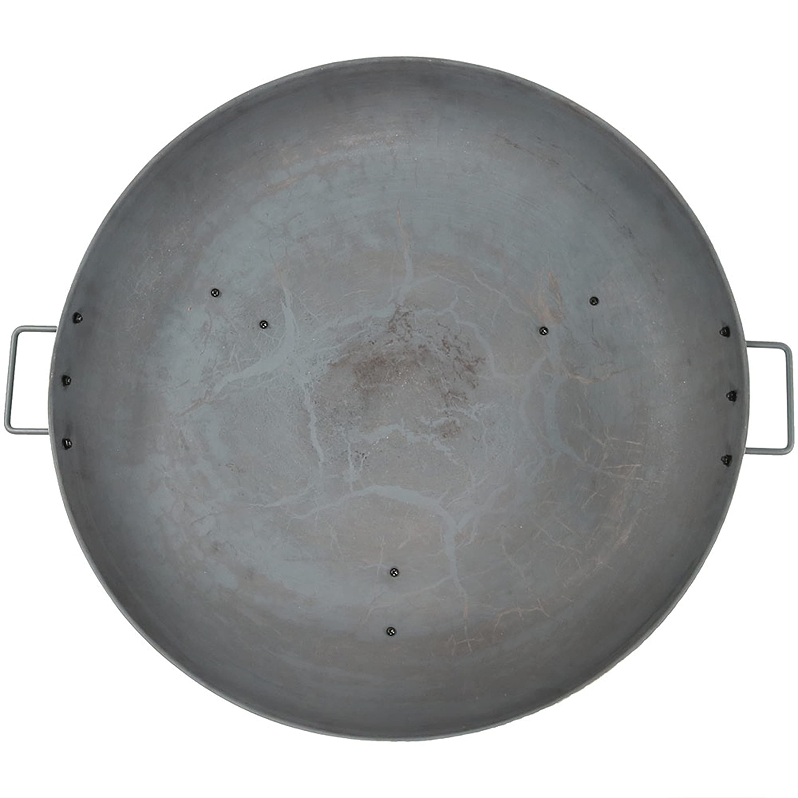 34-Inch Heavy-Duty Cast Iron Wood Burning Fire Pit for Outdoor Use - Rust-Resistant Steel Finish with Handles - Perfect for Backyard, Patio, Camping and Bonfire Nights