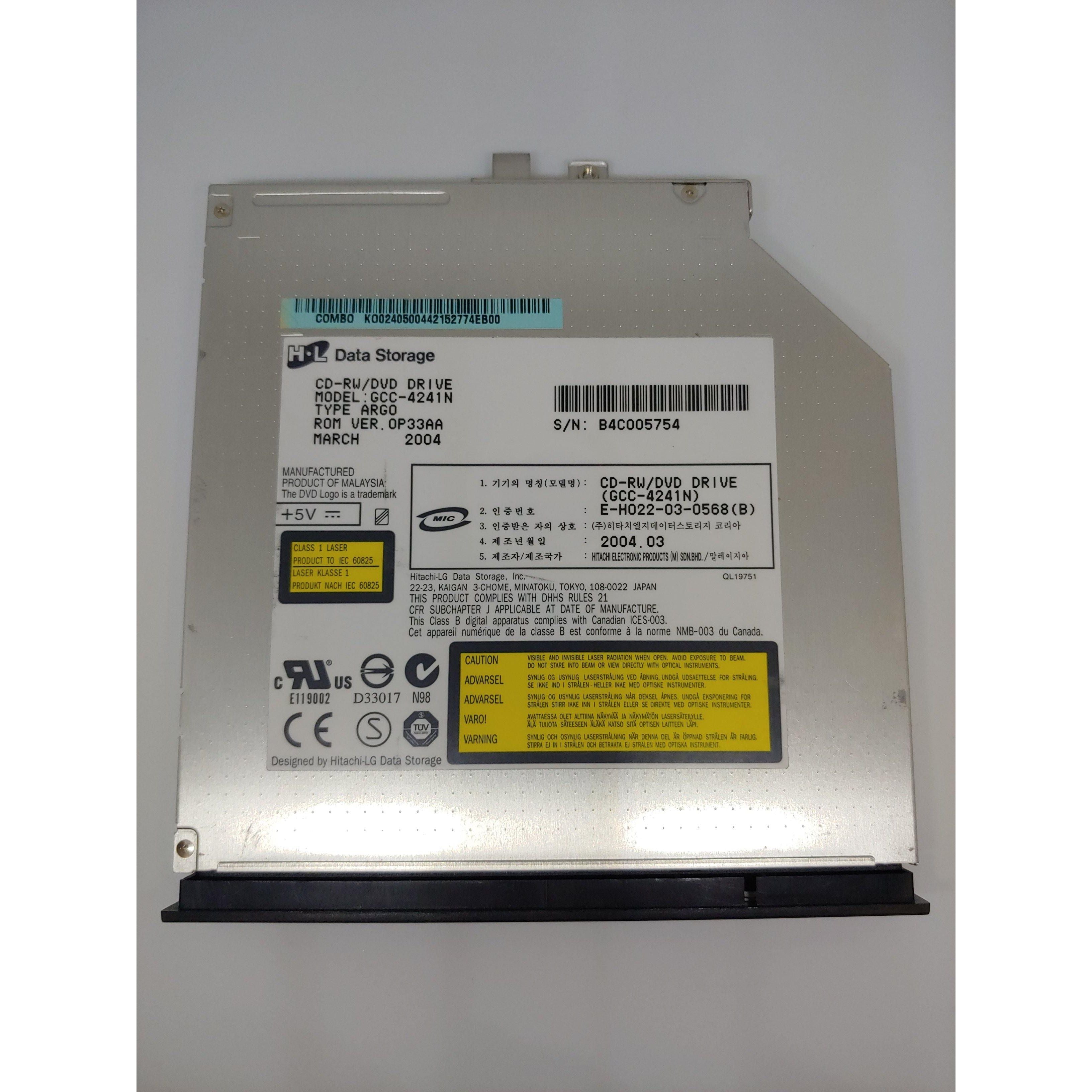 HL GCC 4241N External CD/DVD RW Drive - USB 2.0 Optical Disc Burner for Laptop & Desktop - Compatible with Windows/Mac (Model E H022 03 0568(B)) - Perfect for Data Backup, Media Playback & Software Installation