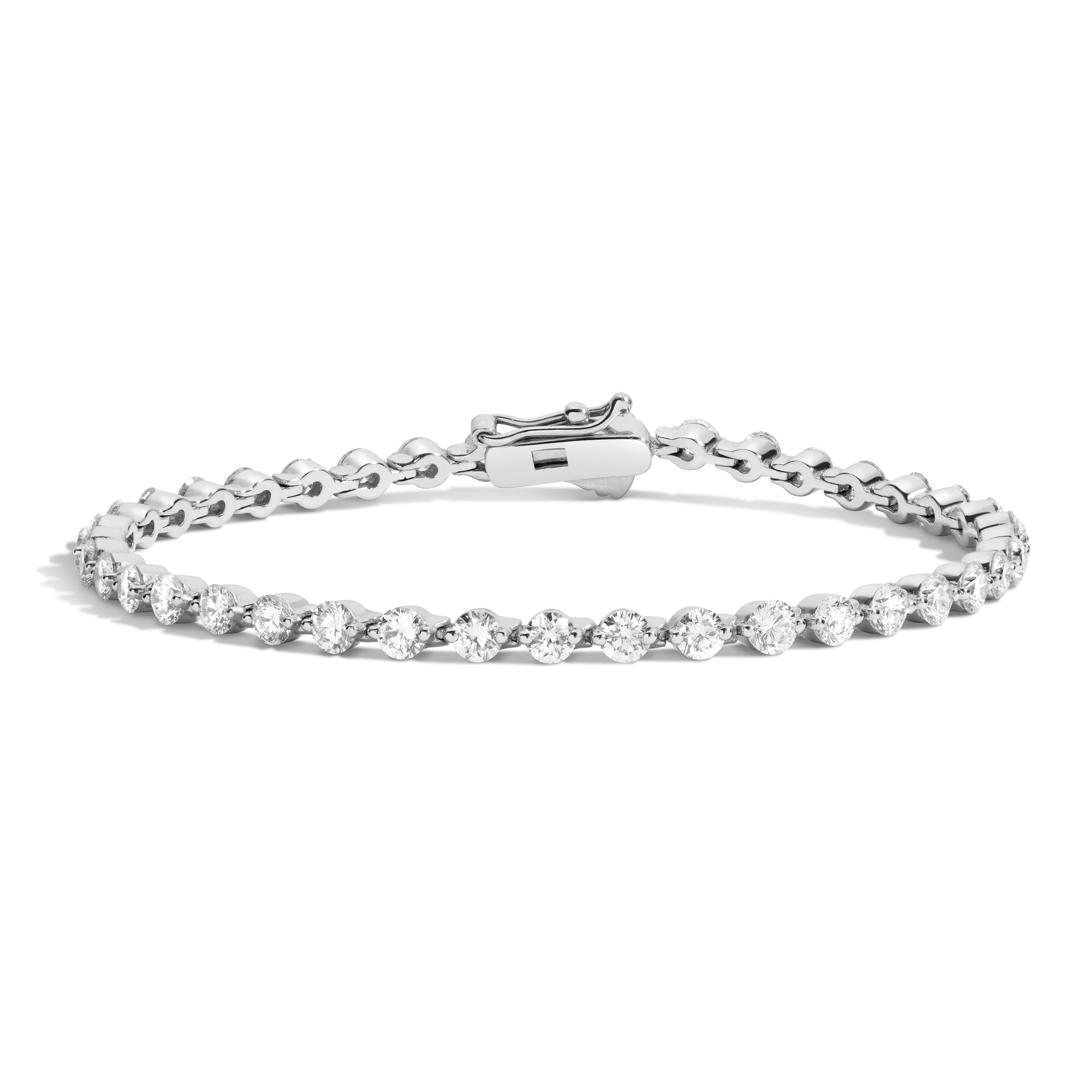 3mm Invisible Set Tennis Bracelet - Size 6.5 - Dainty Gold/Silver Diamond Bracelet for Women - Perfect for Weddings, Anniversaries & Everyday Elegance