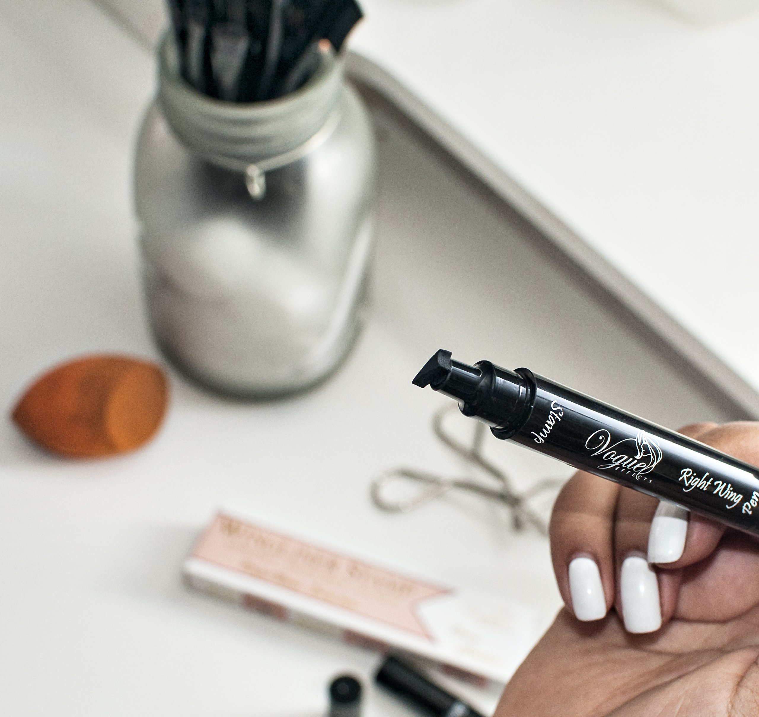 Lovoir Eyeliner Stamp Wingliner - Waterproof, Smudgeproof Liquid Eyeliner Pen for Long-Lasting Vamp Wing Look (Black & Cocao Brown, 6 Pens in Triple Pack) | Perfect for Party, Date Night & Dramatic Eye Makeup