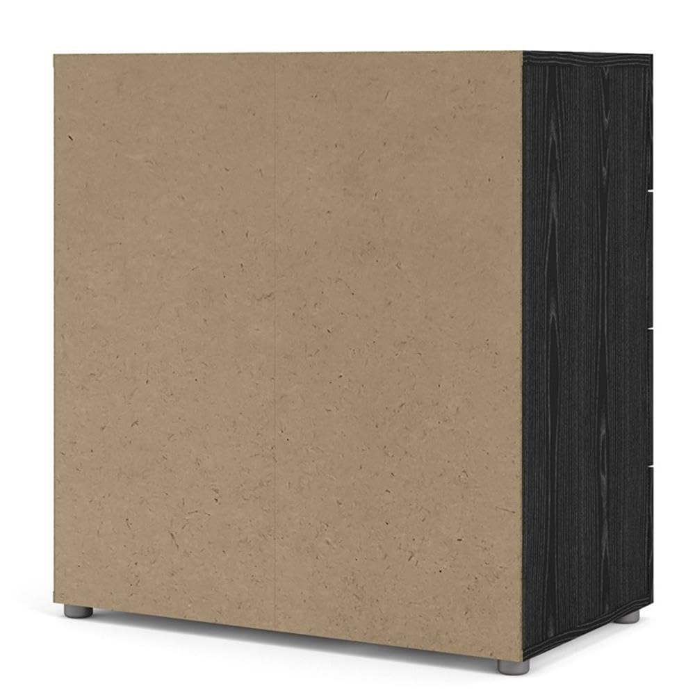 Home Square 2-Piece Black Woodgrain Bedroom Set with Chest and Nightstand - Perfect for Modern Bedrooms & Guest Rooms