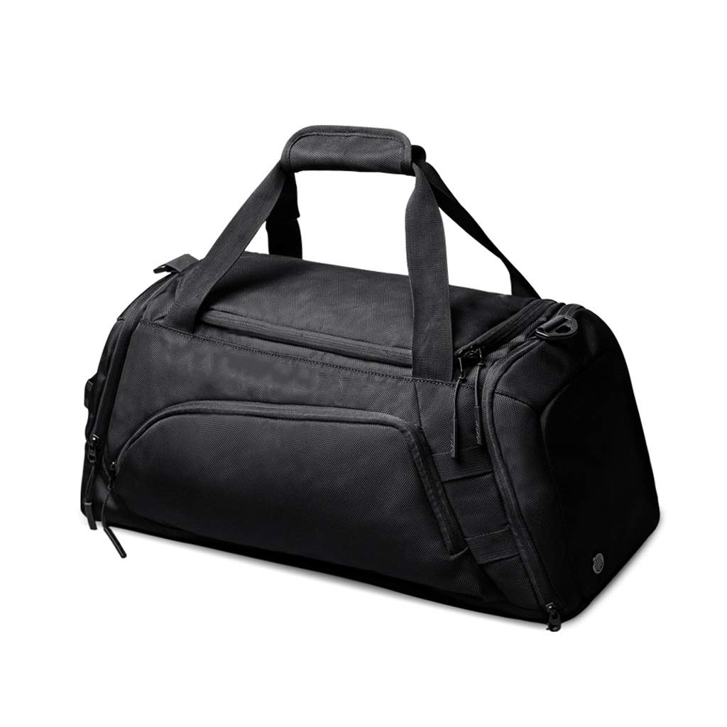WANGXIAOLINYUNDONGBAO Large Capacity Travel Sports Bag - Waterproof Multi-Functional Gym Backpack with Wet/Dry Separation (Black, 20.1x9.8x24.8 inches) - Perfect for Gym, Travel, Hiking & Outdoor Activities