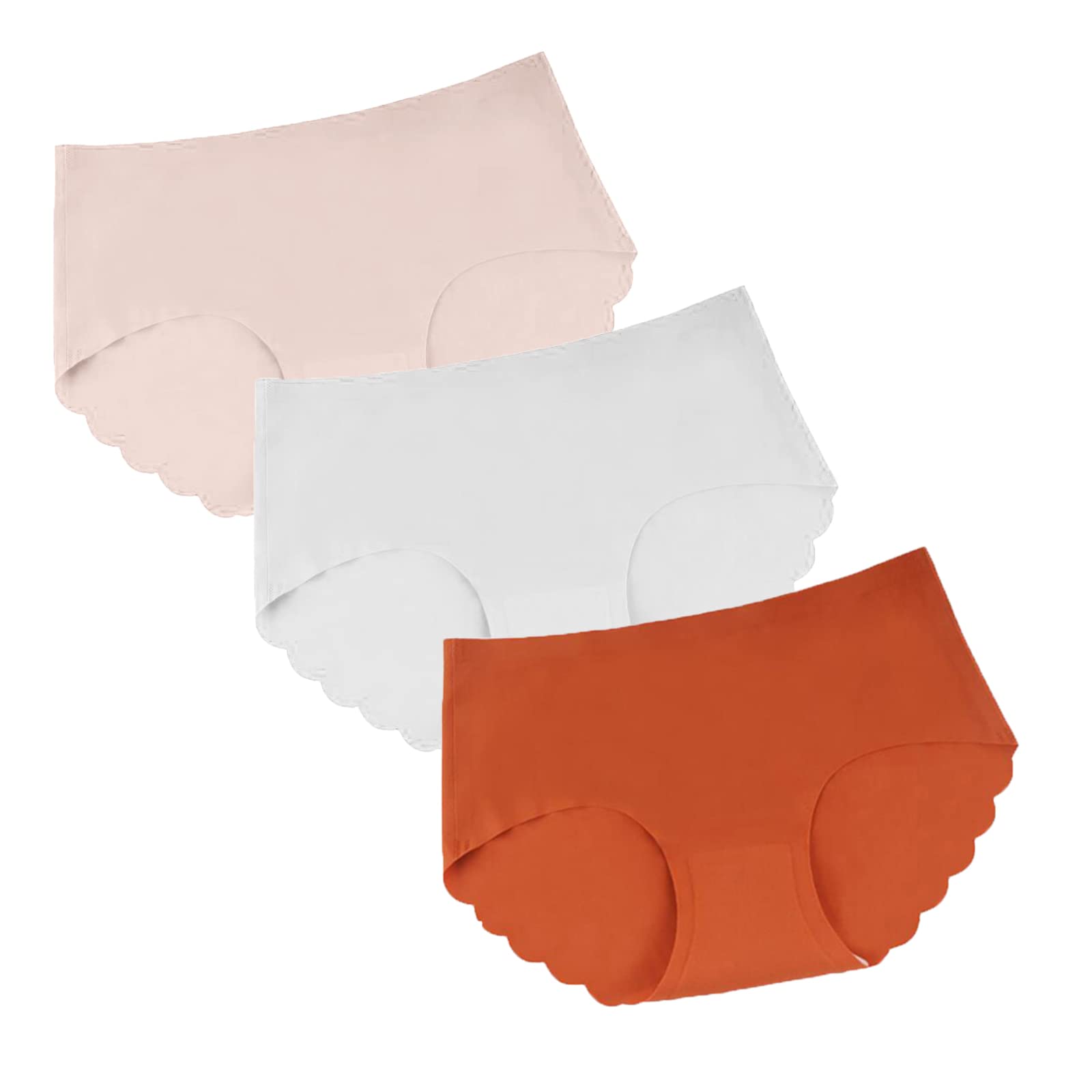 3 Pack Women's Ice Silk Breathable Underwear - Mid Waist Hipster Panties, Seamless Briefs for Comfort & All-Day Wear - Perfect for Yoga, Workout & Daily Use