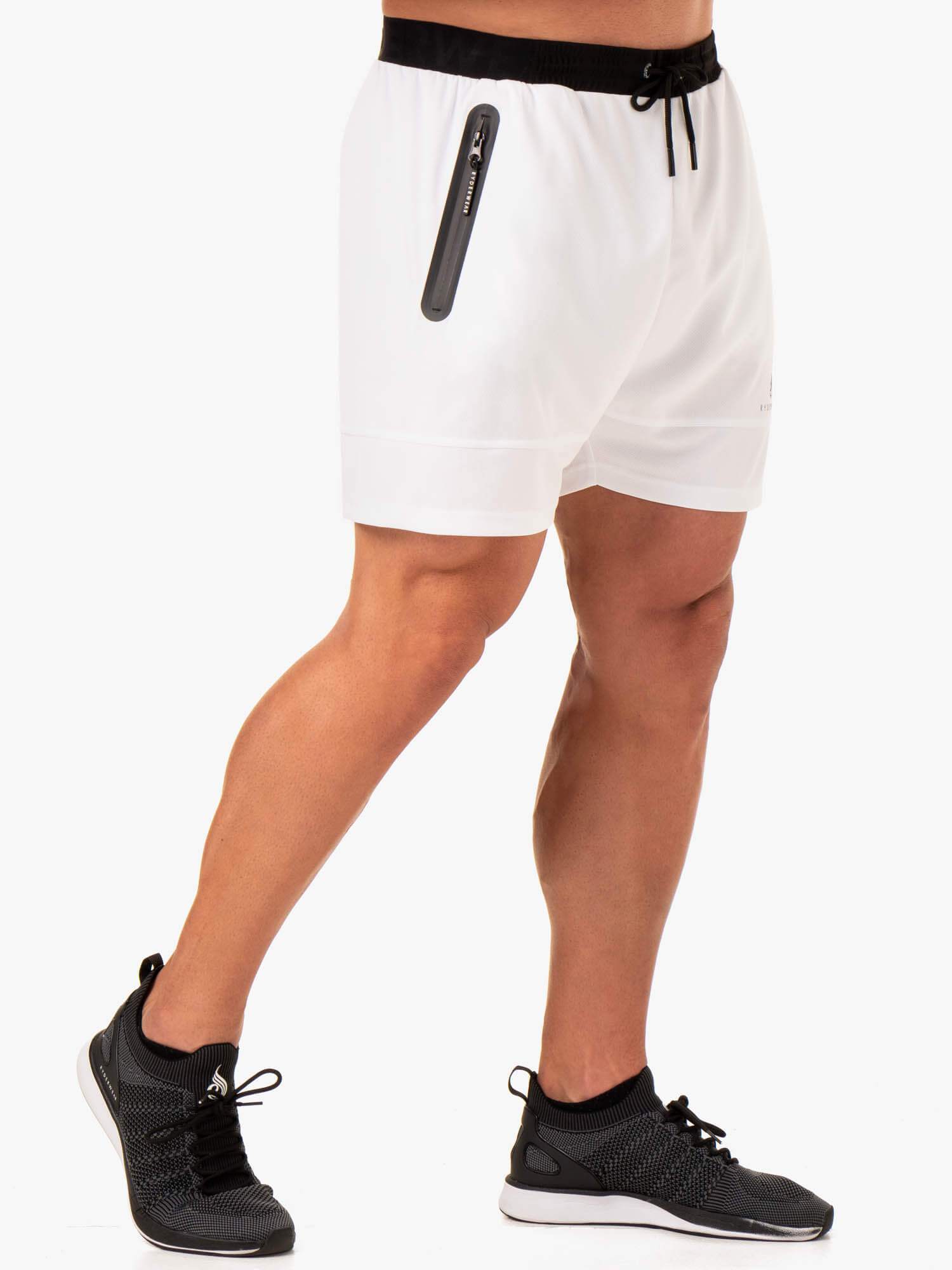 Action Mesh Shorts for Men - White Breathable Athletic Running Shorts | Perfect for Gym, Workout & Outdoor Sports