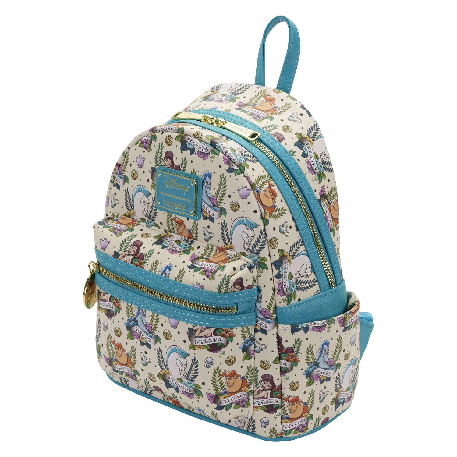 Disney Hercules Tattoo Mini Backpack by Loungefly - Official Licensed Crossbody Bag for Women & Teens - Perfect for Cosplay, Conventions, and Disney Park Visits