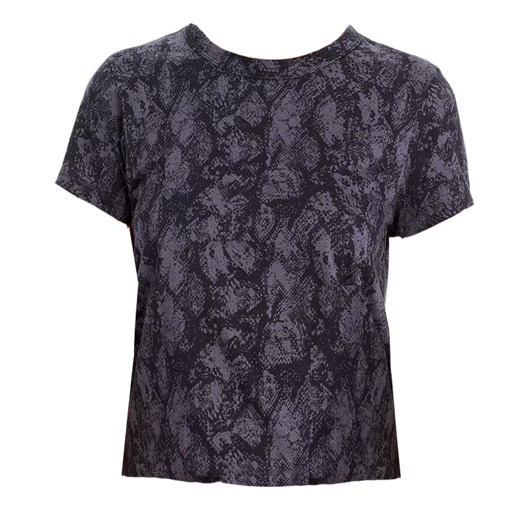 rag & bone Women's All Over Snake Print T-Shirt - Vintage Wash Cotton Tee for Casual Wear, Street Style & Everyday Outfits