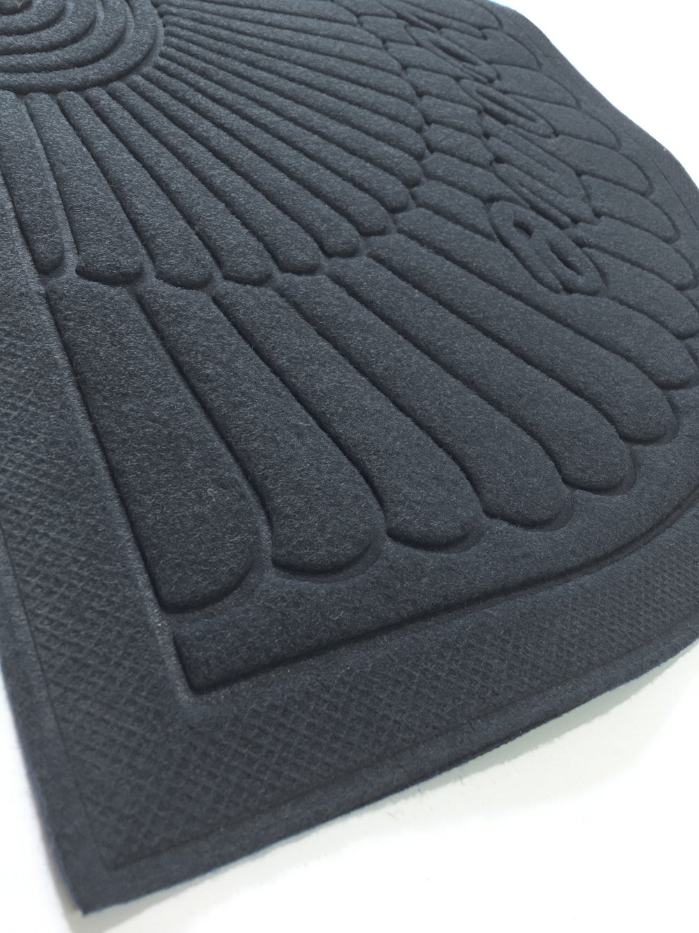 Non-Slip Rubber Doormat for Indoor & Outdoor Use - Half Round Entrance Rug, 20
