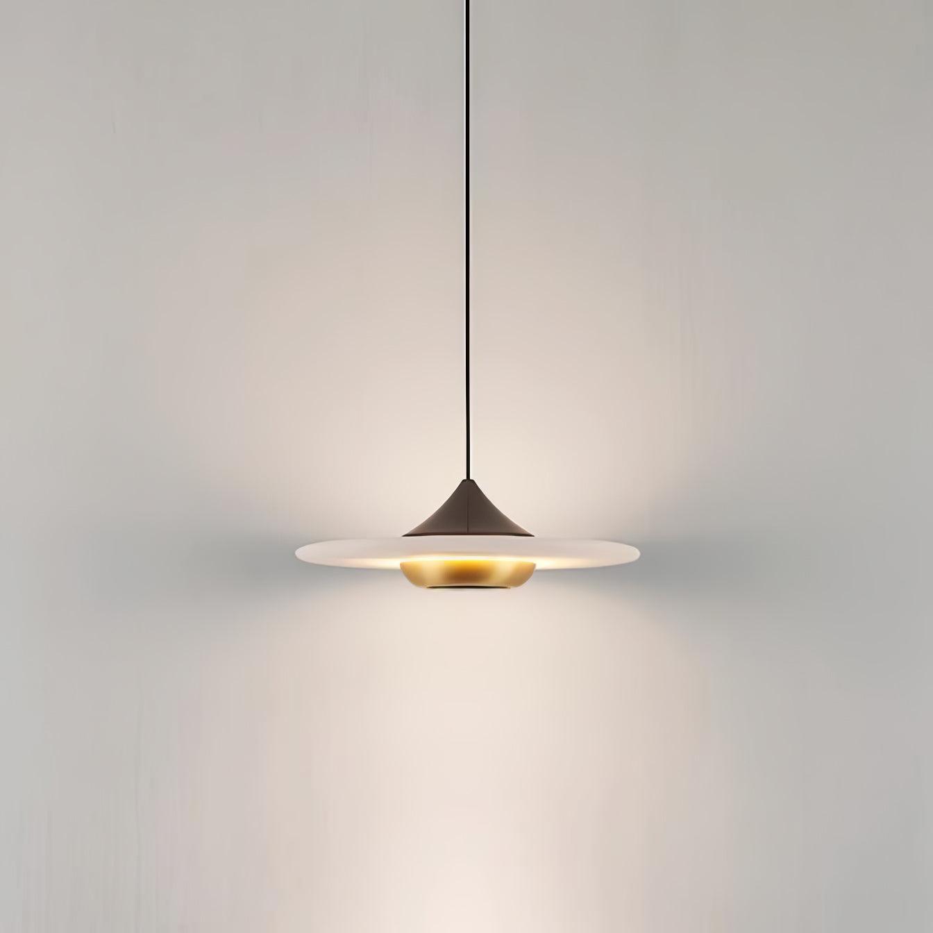Modern UFO Flying Saucer Marble Pendant Light - Elegant Hanging Ceiling Lamp for Living Room, Dining Room, and Bedroom Decor