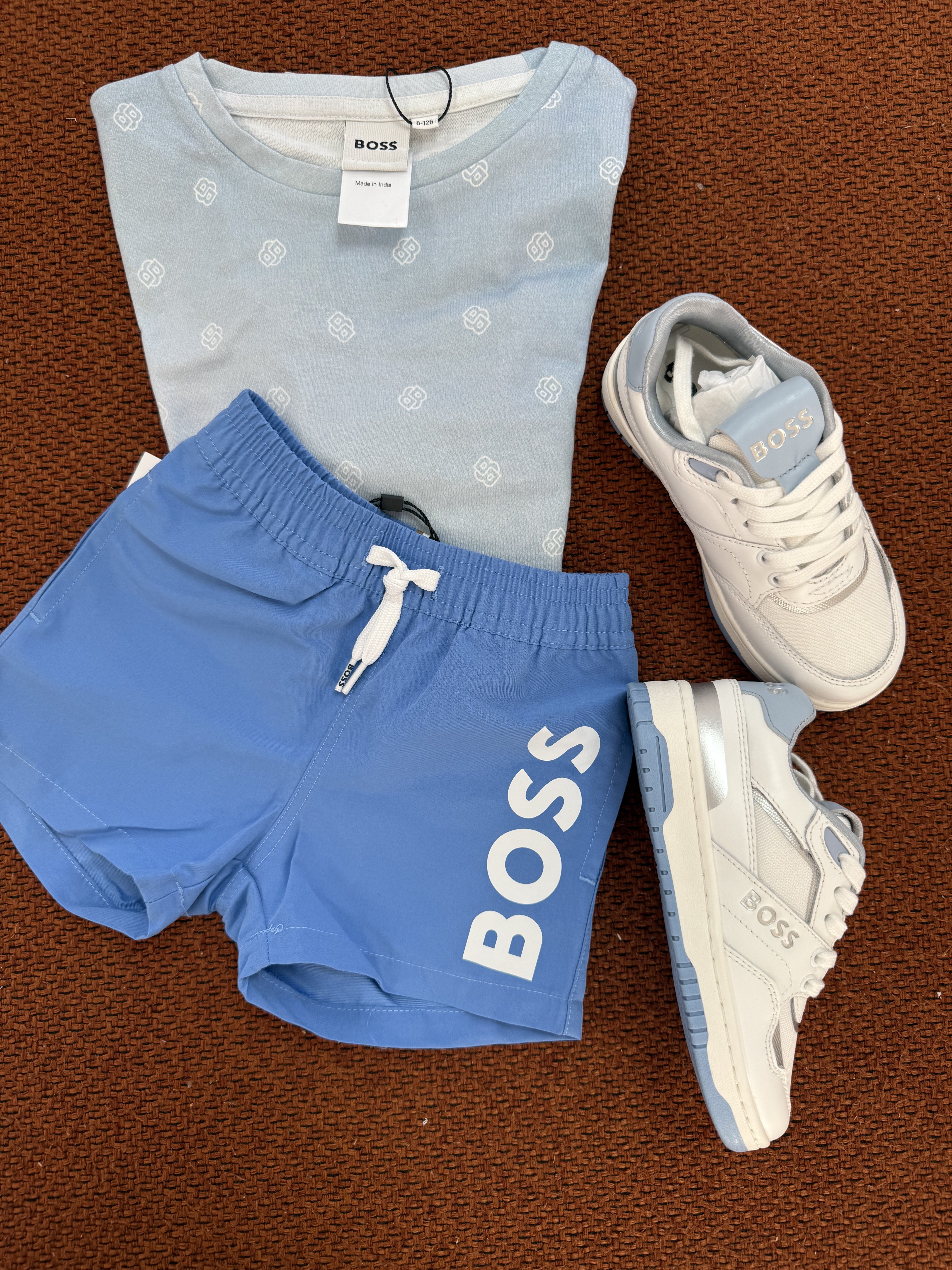 Hugo Boss Sky Blue Men's Sneakers - Comfortable Casual Shoes for Walking, Running & Everyday Wear | Lightweight Athletic Fashion Sneakers for Men
