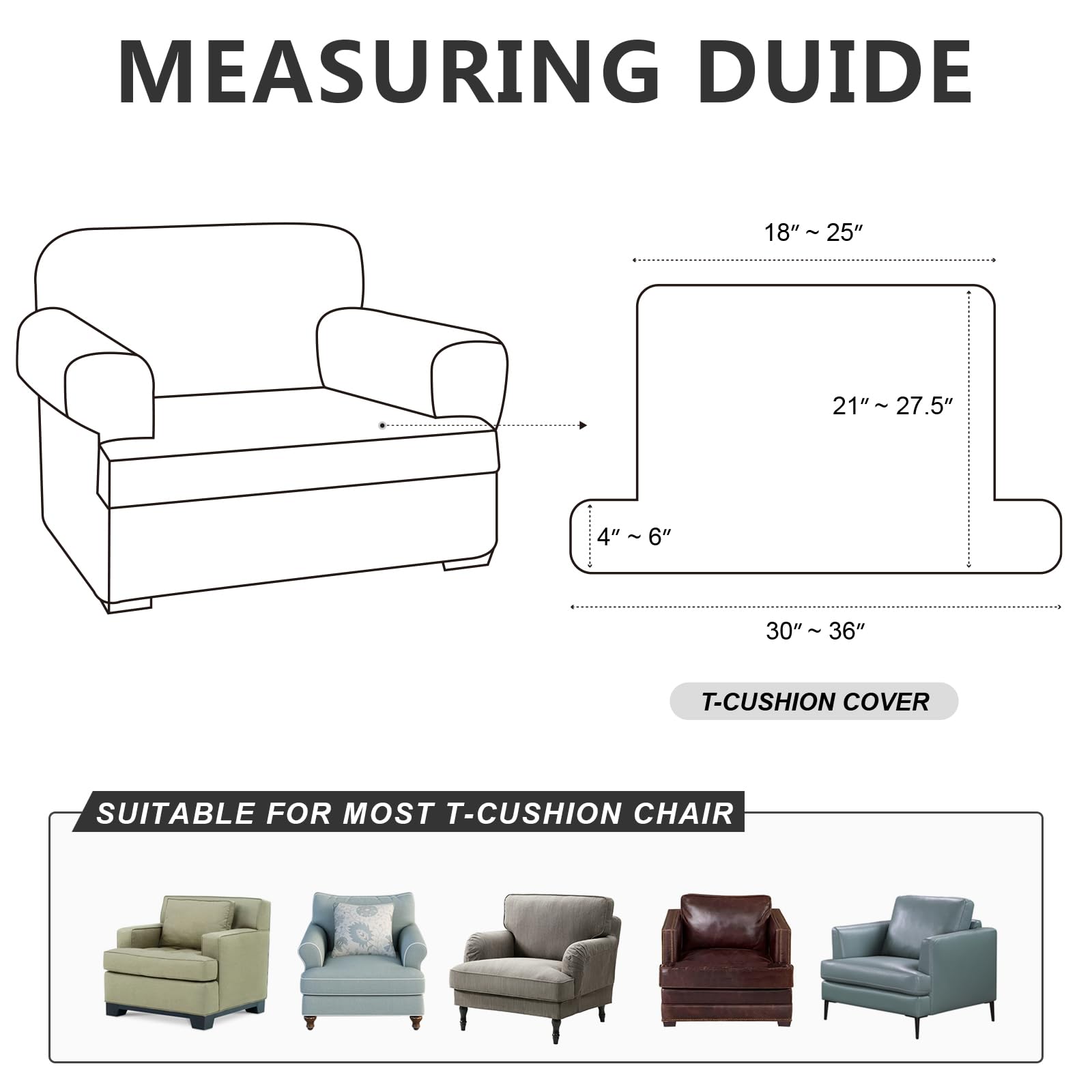 Molasofa T-Cushion Sofa Slipcover Set - Stretchable Spandex Fabric Couch Protector for Sectional, Armchair & Loveseat (1 Piece, Brown) | Perfect for Living Room, Family Room & Home Theater Seating Protection