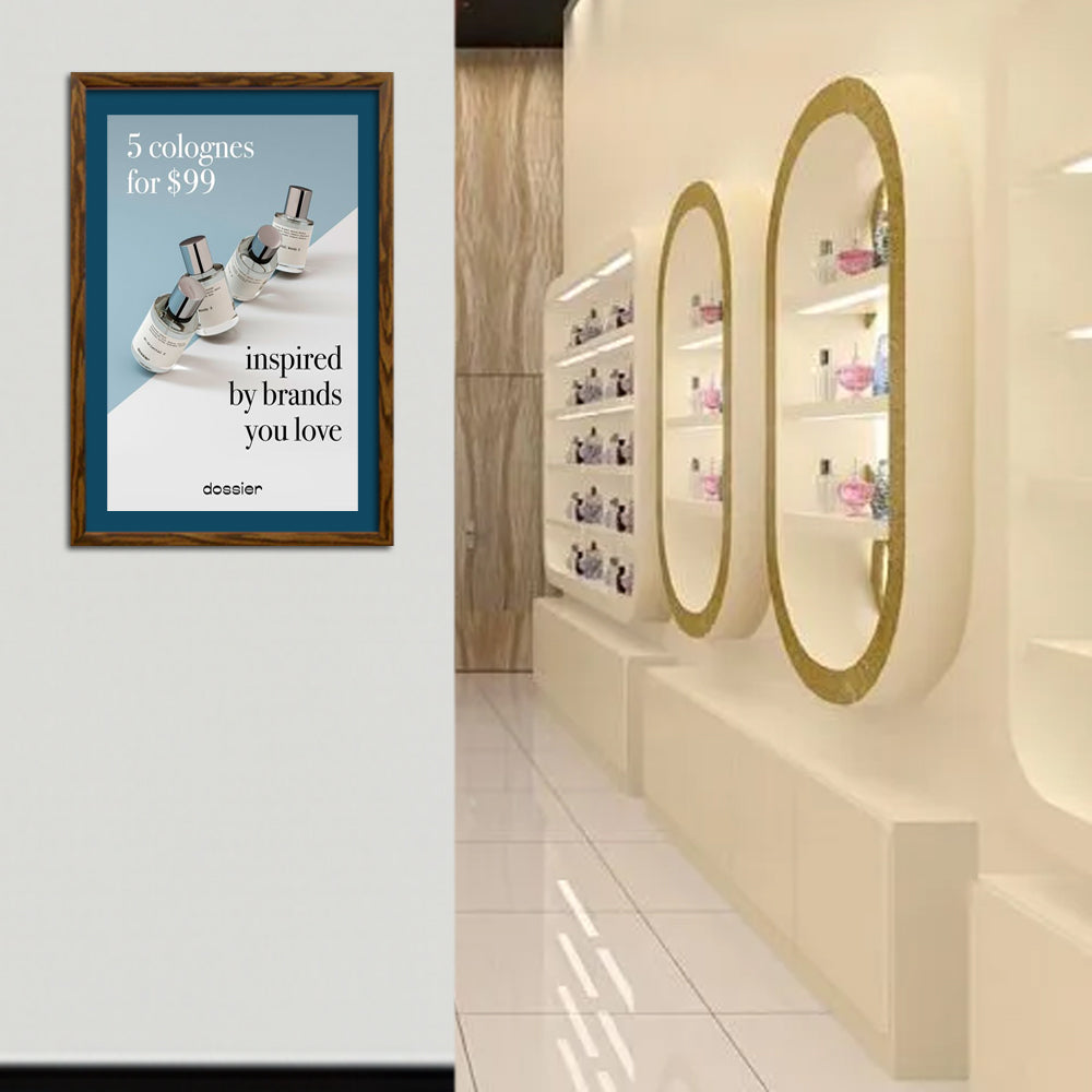 18x18 Designer Wood Snap Frames for Posters with 4 Wide Matboard - Perfect for Home Decor, Office Displays & Art Gallery Exhibitions