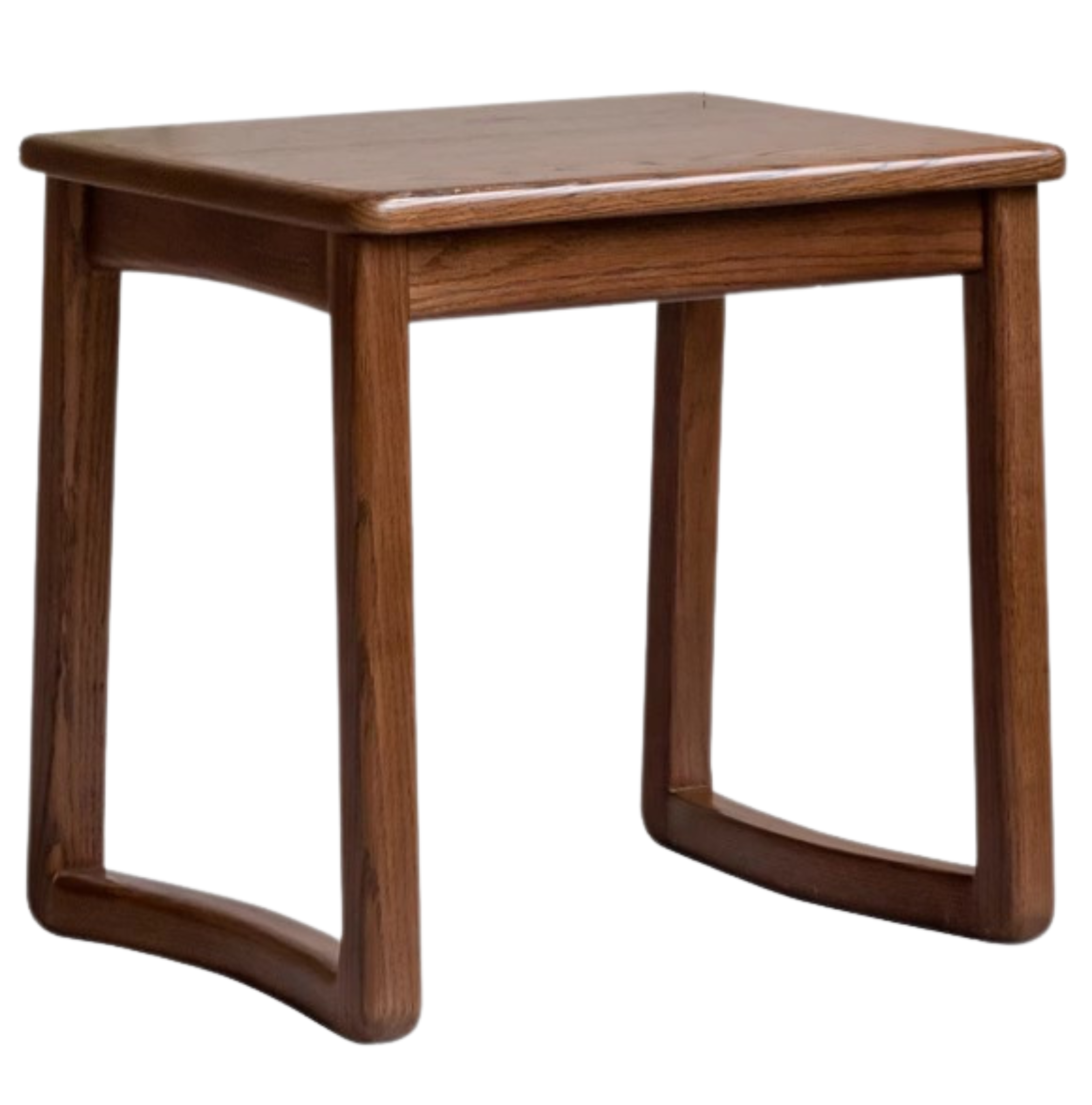 17.7x13.8x16.5inch / 45x35x42сm/Walnut color/Oak tea stool