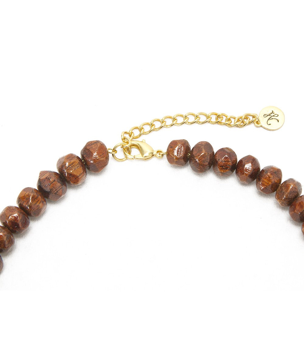 Exquisite Koa Faceted Gemstone Pave Fireball Necklace – Handcrafted Fine Jewelry for Women | Perfect for Weddings, Parties & Special Occasions