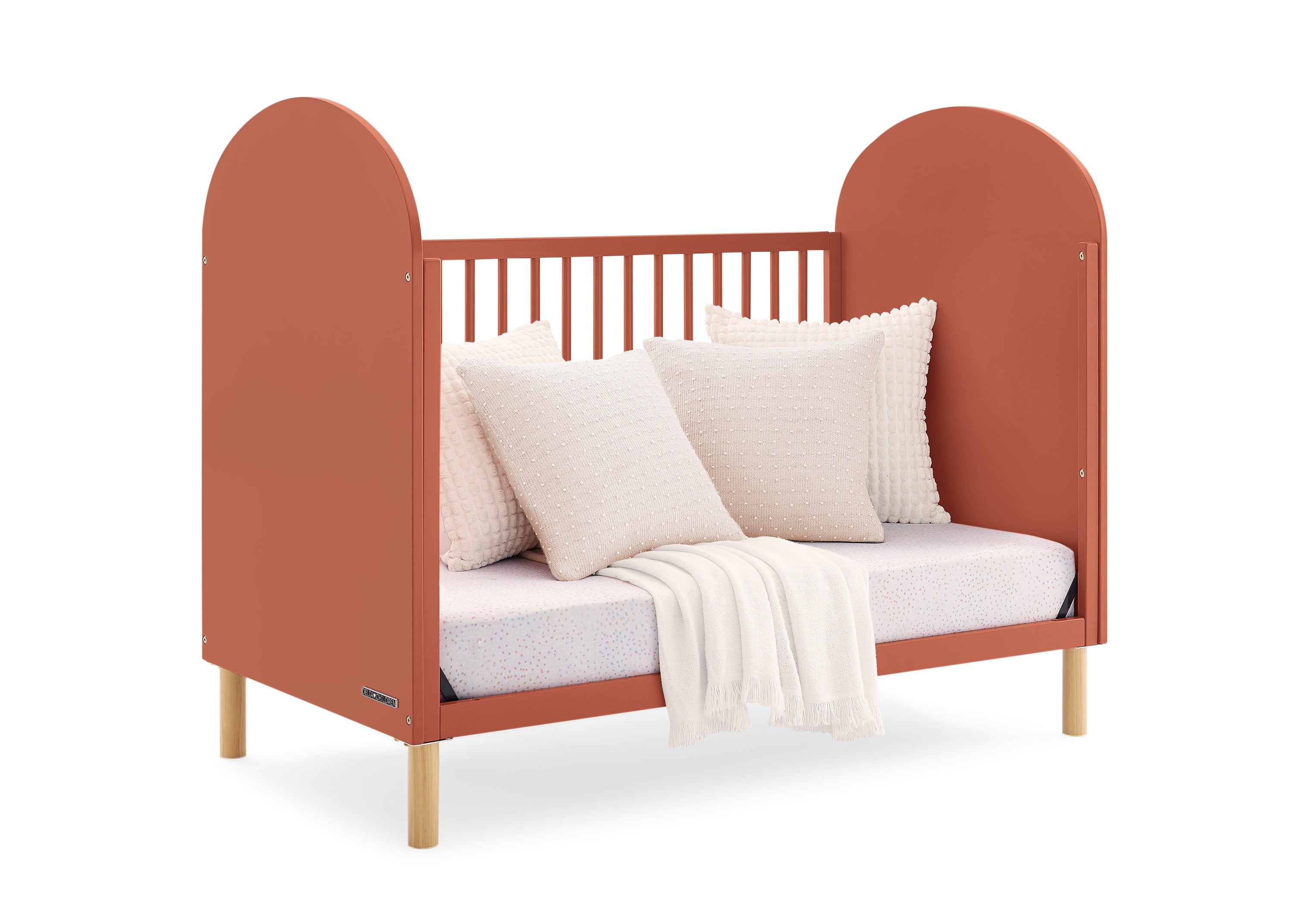 Reese 4-in-1 Convertible Baby Crib - Toddler Bed, Daybed & Full-Size Bed | Safe & Stylish Nursery Furniture for Newborns to Teens | Perfect for Small Spaces & Growing Families