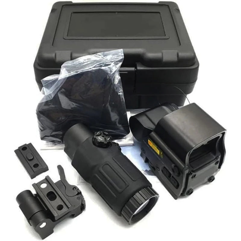 G33+558 Holographic Collimator Sight with Quick Detach Side Mount | 553 Reflex Red Dot Scope for Hunting & Tactical Shooting | Perfect for AR15, Rifle, and Outdoor Adventures