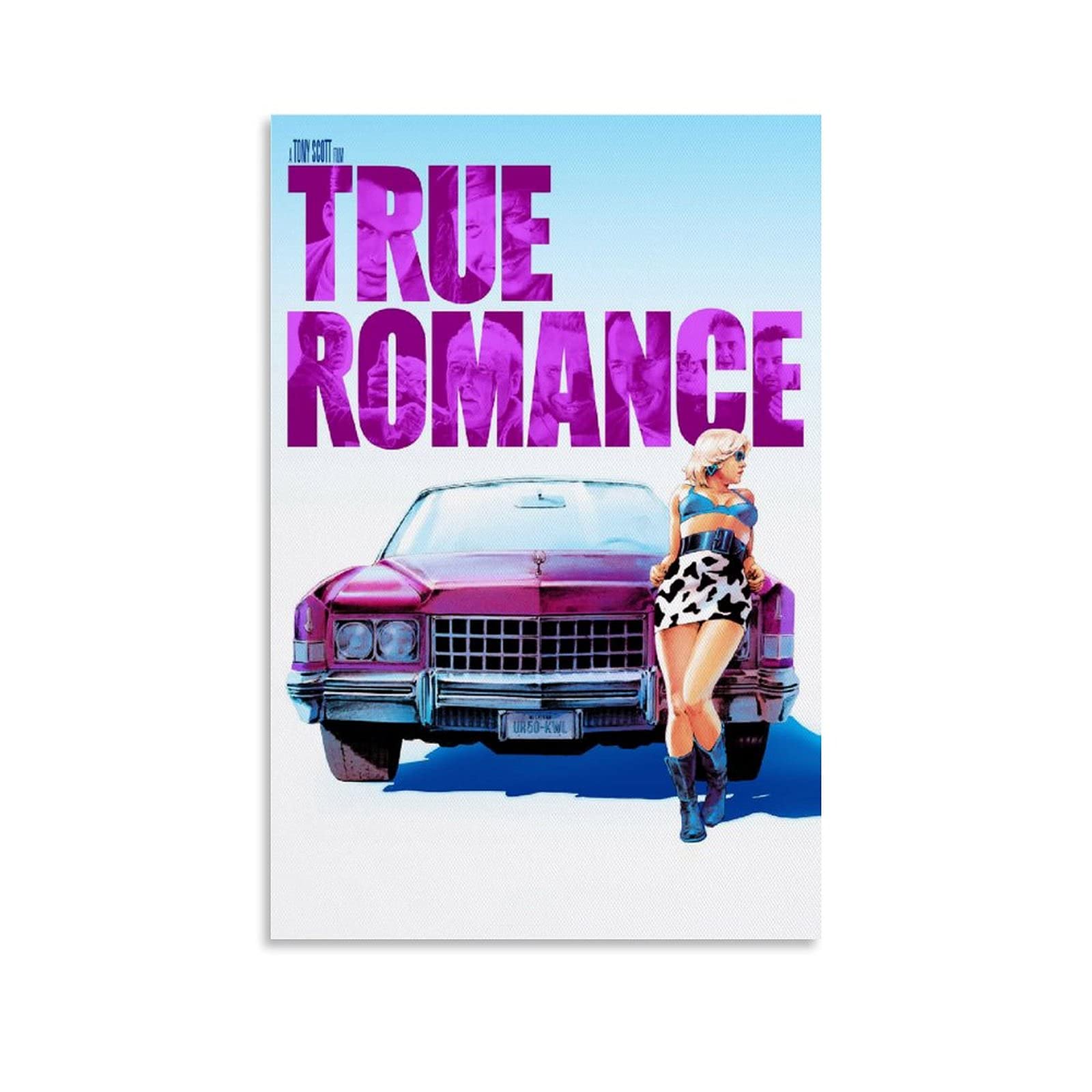 True Romance Movie Posters Canvas Wall Art - 08x12inch (20x30cm) - Vintage Film Decor for Living Room, Bedroom & Home Theater - Perfect Gift for Movie Lovers & Home Decoration