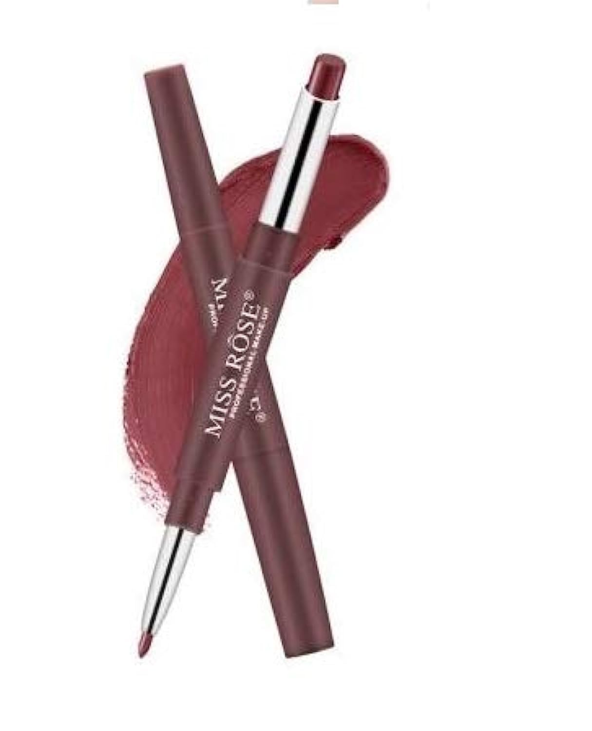 Miss Rose Professional 2-in-1 Matte Lip Liner & Lipstick - High Pigment Long Lasting (Shade Chicful 41) for Day & Night Makeup Looks
