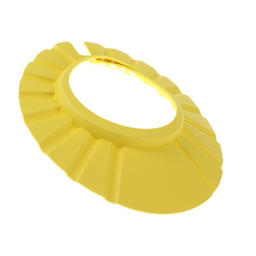 Futaba Adjustable Baby Shampoo Cap for Bath Time - Soft Waterproof Shower Hat for Infants & Toddlers (Yellow) - Perfect for Sensitive Skin & Tear-Free Hair Washing