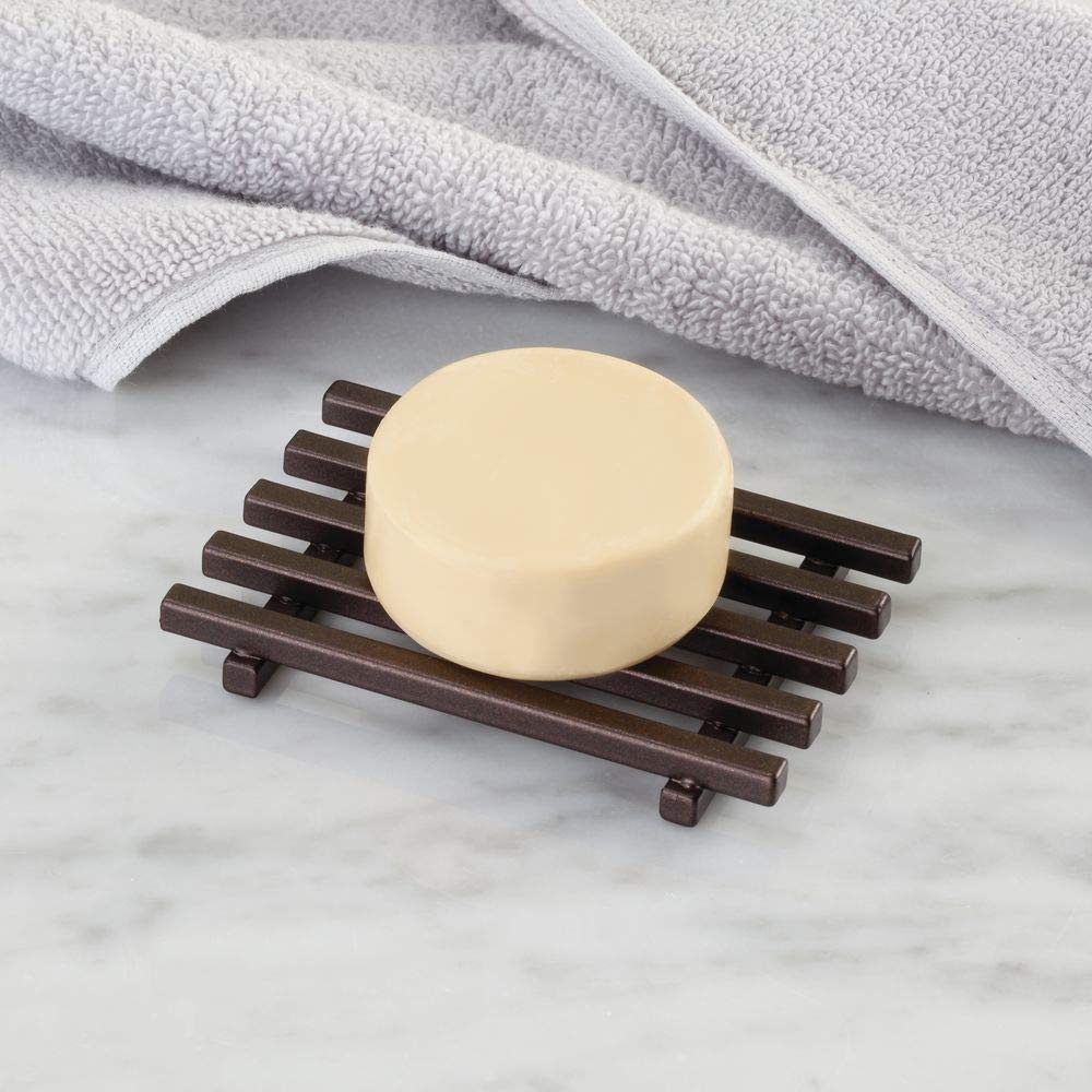iDesign Forma Bronze Metal Wire Corner Shower Caddy & Soap Holder - 9.5