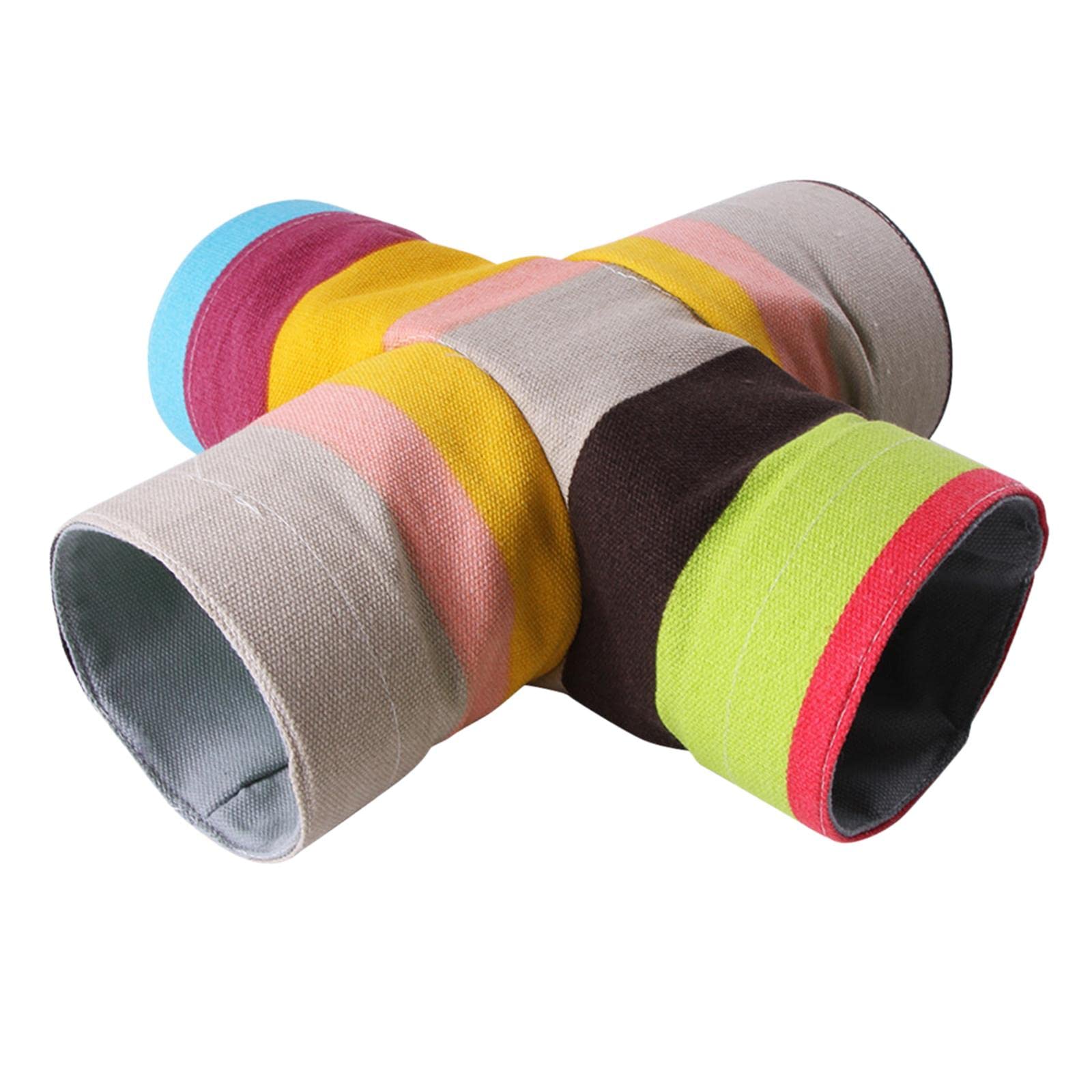 Guinea Pig Play Tunnel - Foldable Small Animal Toy Tube for Hamsters, Rabbits & Pets - 4-Way Interactive Fun for Indoor Play & Exercise