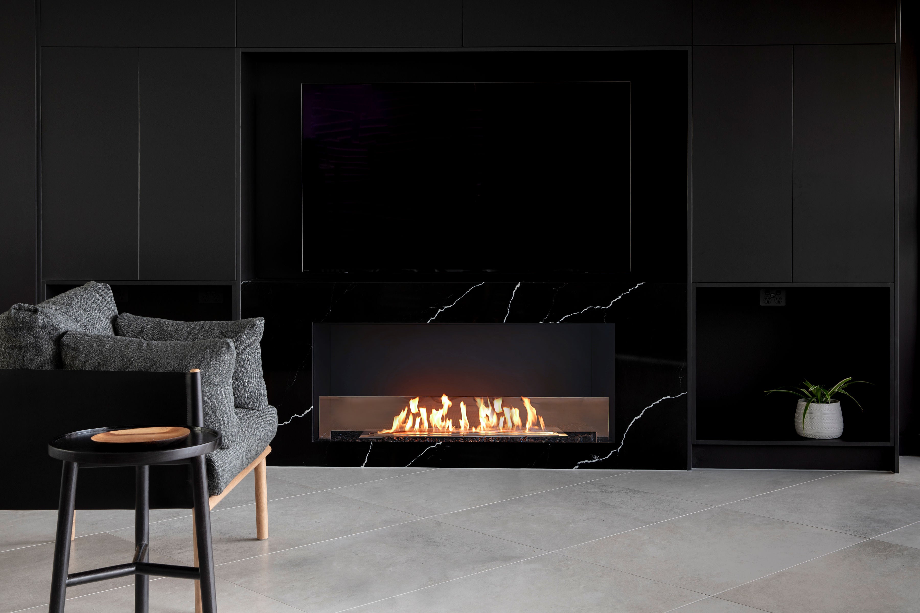 EcoSmart Fire Flex 50SS Single Sided Fireplace Insert - Energy Efficient Electric Fireplace Heater for Home, Living Room & Bedroom - Realistic Flame Effect with Adjustable Thermostat