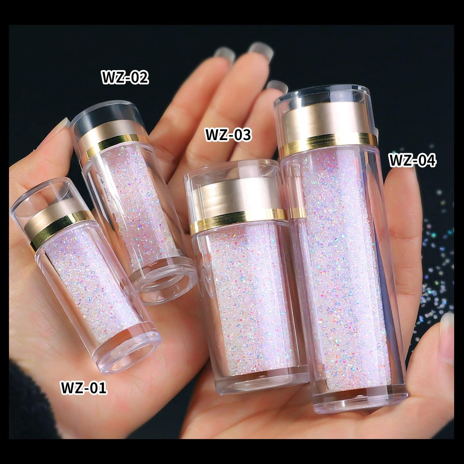 Sharplace Nail Crystals AB Rhinestones - Micro Pixie Beads for Nail Art, DIY Crafts & Fashion Decor | Iridescent Tiny Gems for Clothes, Face Beauty & Nail Designs (15.5g) | Perfect for Manicures, Costume Jewelry & Home Decoration
