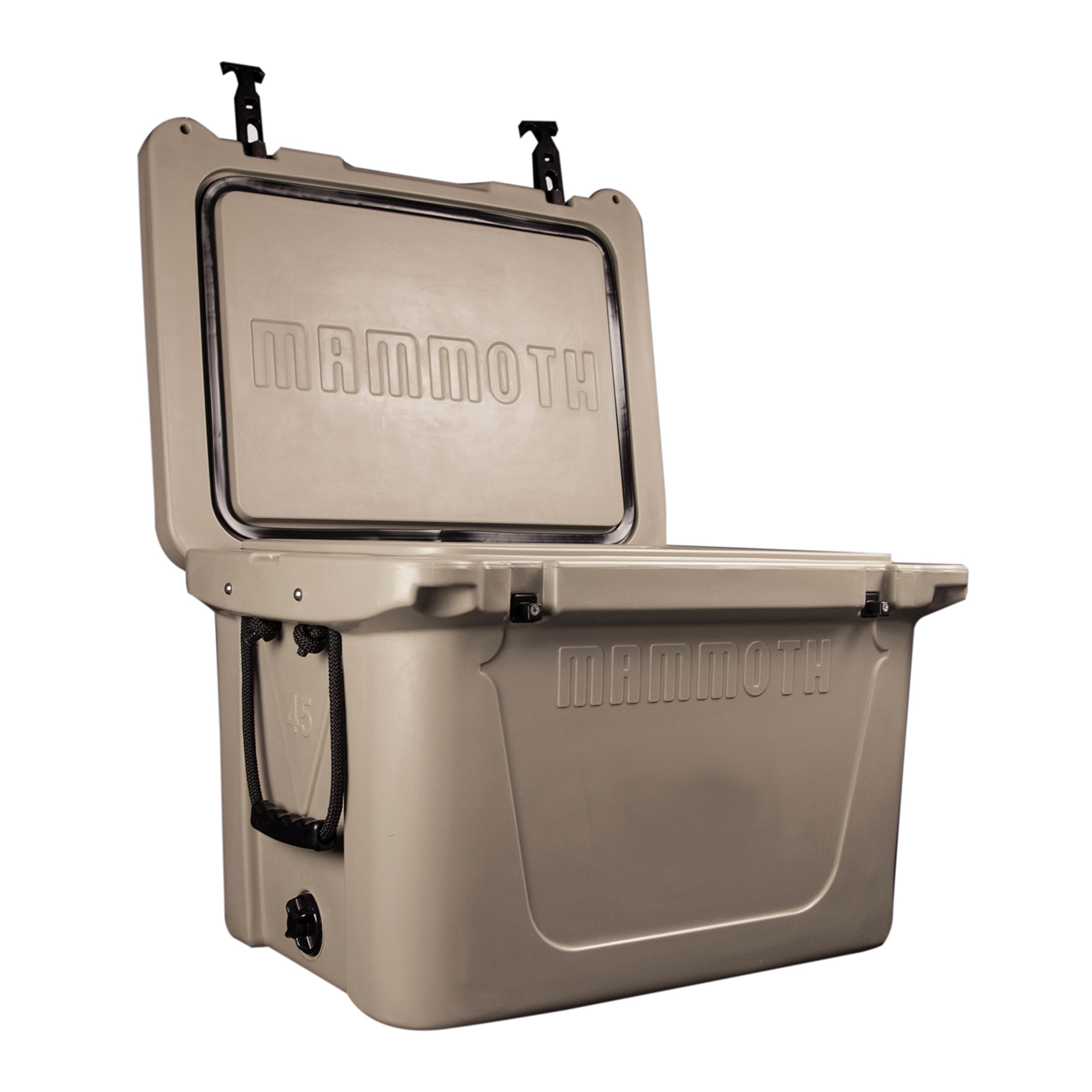 Mammoth Ranger 45 Quart Insulated Hard Cooler - Heavy Duty Ice Chest for Camping, Beach, Picnics & Outdoor Adventures | Holds 48 Cans | Tan Color | Perfect for BBQs, Tailgating & Fishing Trips