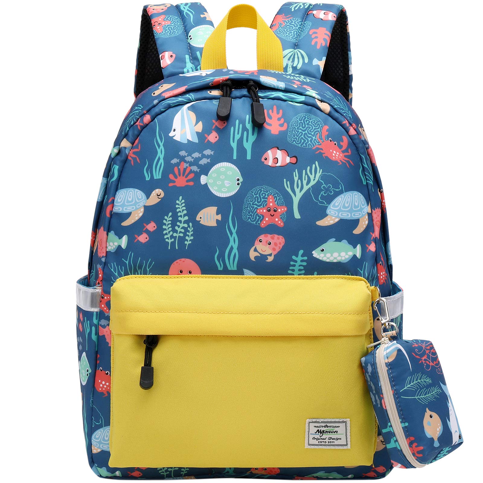 MyGreen Toddler Backpack for Boys & Girls - Adjustable Chest Strap - Lightweight School Backpack for Preschool, Daycare & Travel