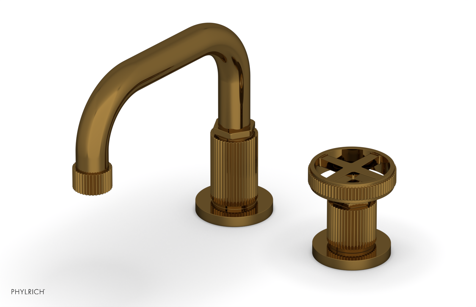 DUSTRIE Single Handle Bathroom Sink Faucet - Low Spout Design with Cross Handle (Model 370-07) - Perfect for Small Bathrooms & Powder Rooms