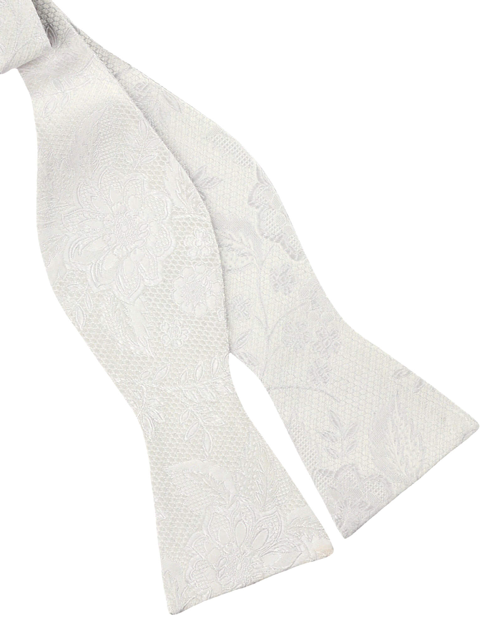 DÉCLIC Kontur TYO White Bow Tie - Elegant Men's Formal Accessory for Weddings, Parties & Special Occasions