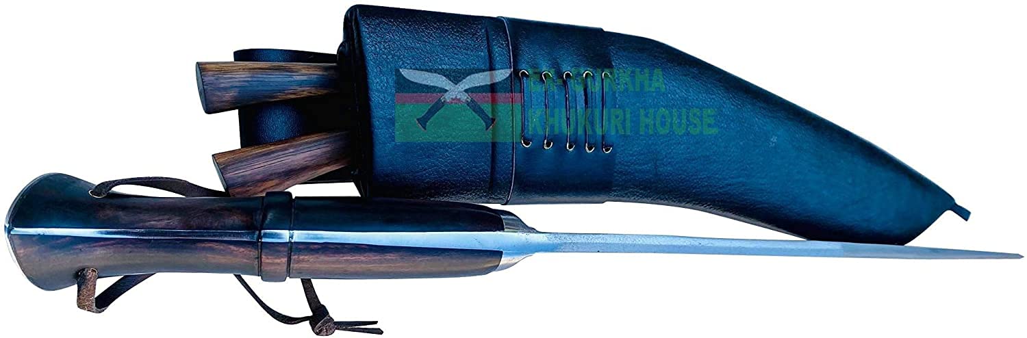Gorkha Kukri Nepal - 18 Inch Full Tang Khukuri Knife with 3 Chira Design - Premium High Carbon Steel Blade for Camping, Hunting & Outdoor Survival