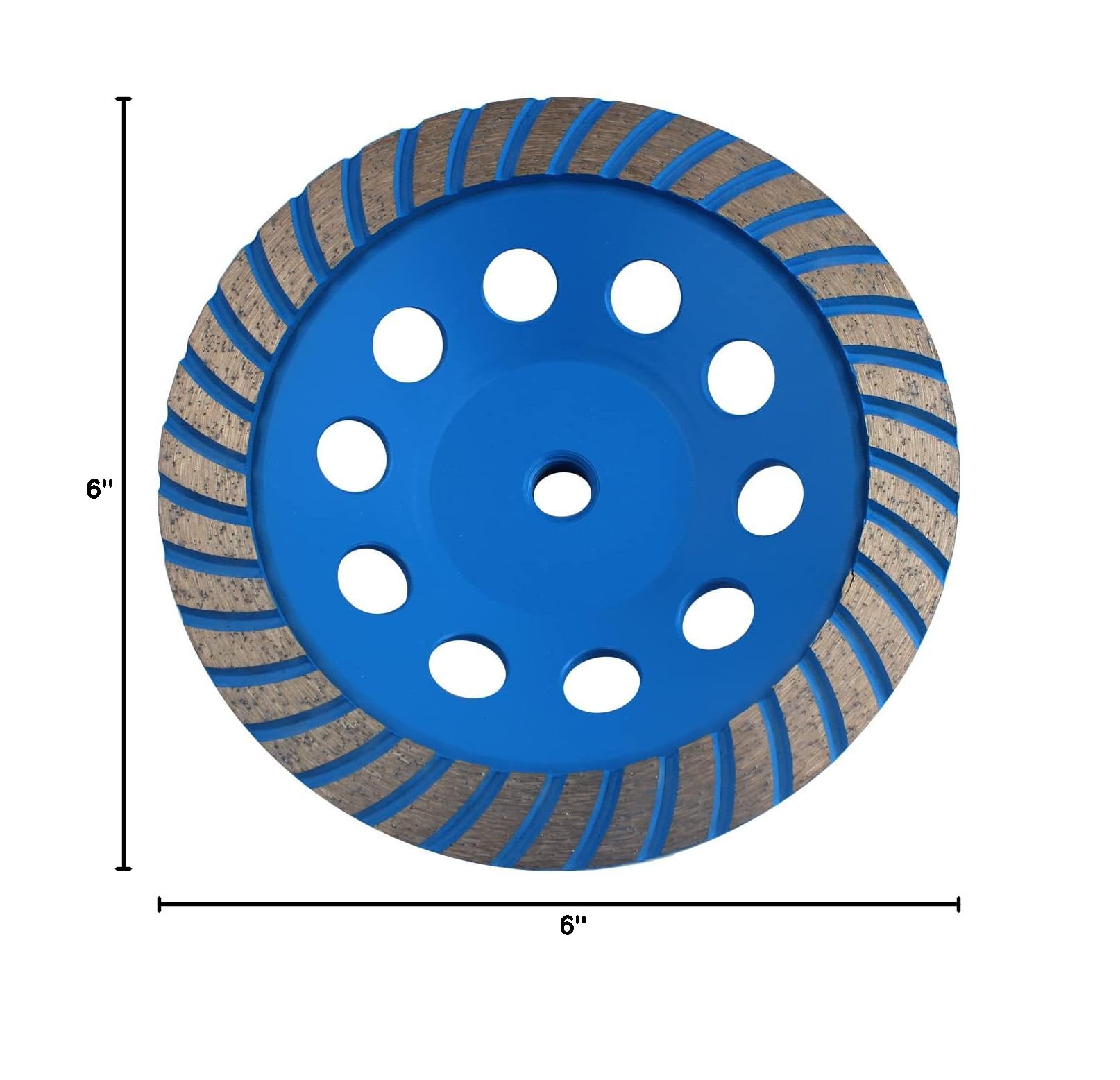 6 Inch Turbo Row Diamond Grinding Cup Wheel - 5/8