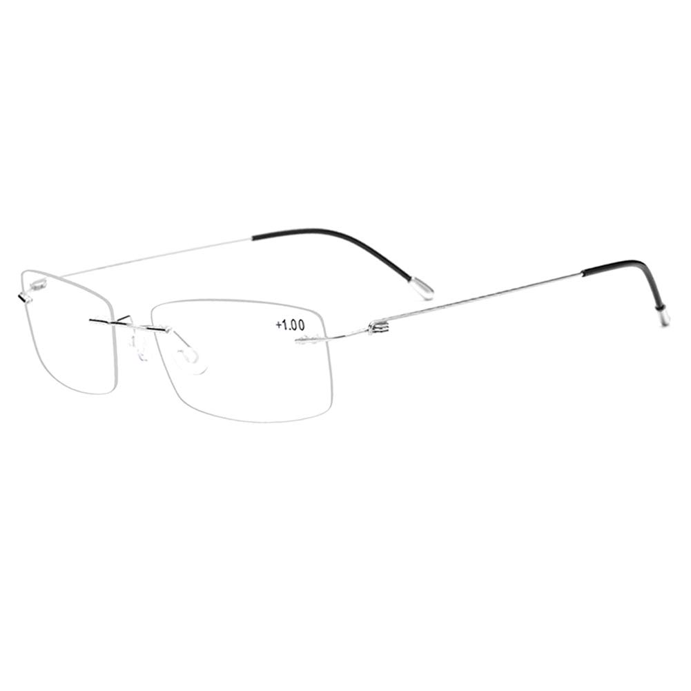Ultralight Rimless Reading Glasses for Men & Women - Comfortable Readers for Daily Use, Work, and Reading Books