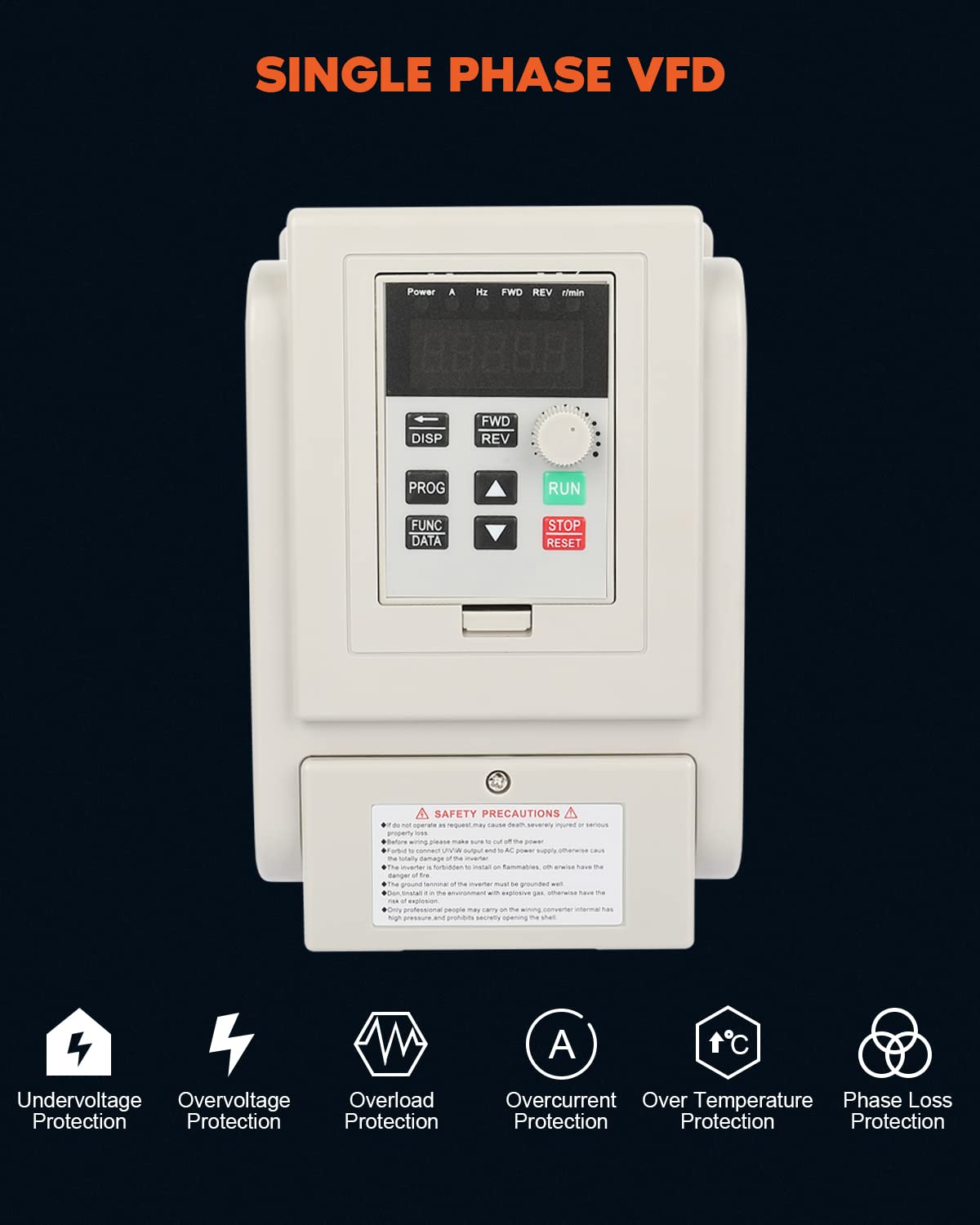 Dollate 3HP 2.2kw 220V Variable Frequency Drive, 12A Single to 3 Phase VFD Inverter Converter, Professional Motor Speed Controller for CNC, Pumps, Fans - Perfect for Industrial and Home Workshop Applications