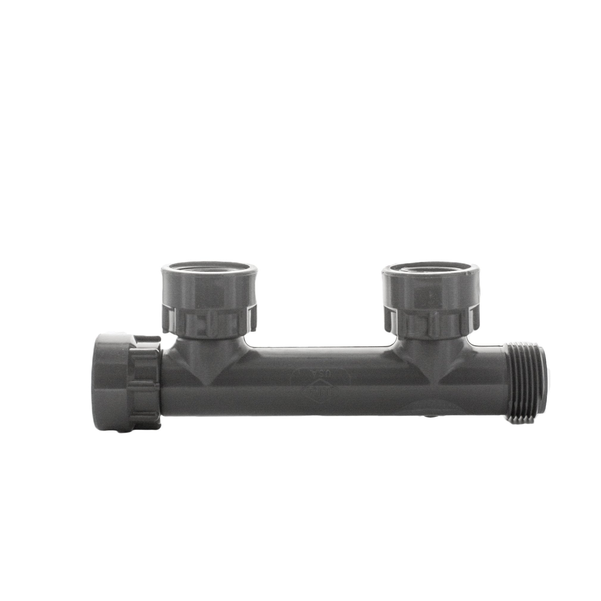 1 Inch Dura Manifold Tee Swivel x MIPT x Swivel with O-Ring - Heavy Duty Brass Pipe Fitting for Water, Gas & Air Systems - Perfect for Plumbing, HVAC & Industrial Applications