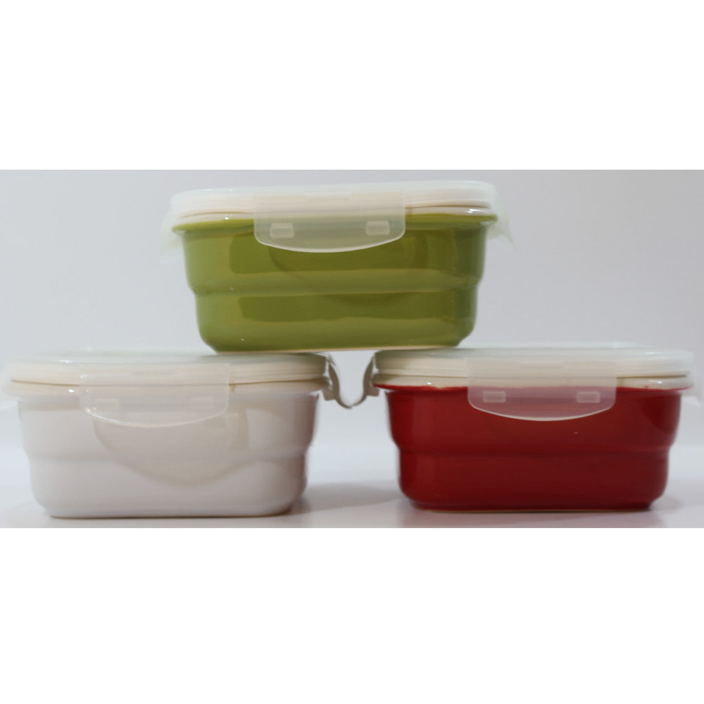 LUCIANO GOURMET Airtight Ceramic Food Storage Container with Lid - 70272 - Perfect for Kitchen Pantry Organization, Meal Prep & Leftovers Preservation