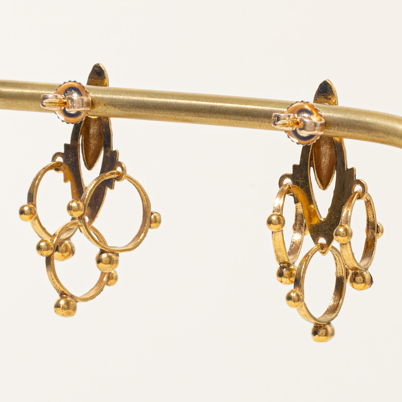 14K Yellow Gold Drop Earrings for Women - Elegant Dangling Jewelry for Weddings, Parties & Special Occasions
