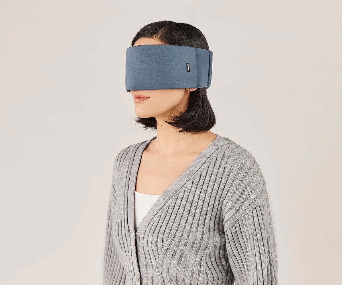 Premium Navy Blue Sleep Mask for Women & Men - 100% Blackout, Soft & Comfortable Eye Mask for Sleeping, Travel & Relaxation