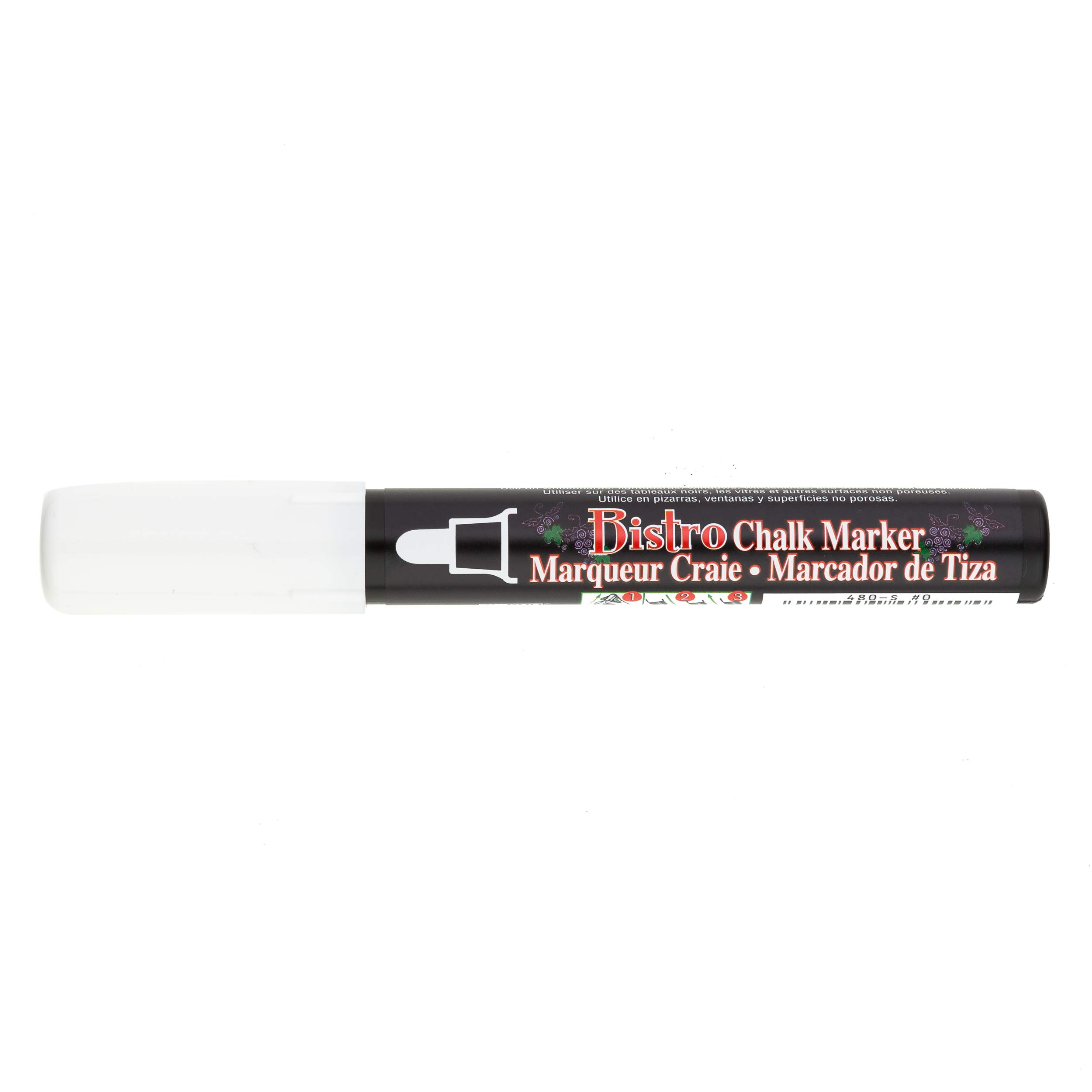 Uchida of America White Broad Tip Chalk Marker Set - 6 Pack for Chalkboards, Windows, Signs & DIY Crafts