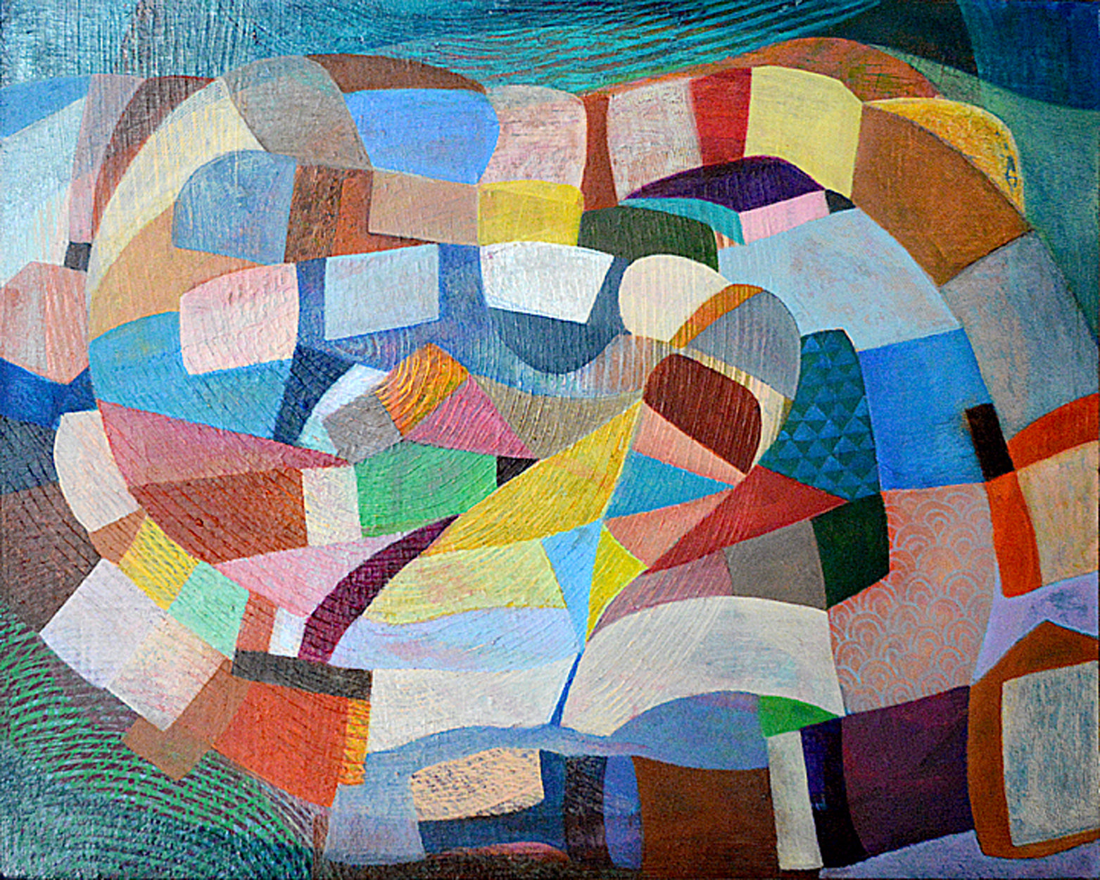 Kyoko Miyabe Art Print: Homage to Vieira da Silva X - Modern Abstract Wall Decor for Living Room & Office