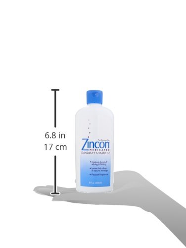 MedTech Zincon Dandruff Shampoo - 6 Pack (8 oz Each) for Itchy Scalp & Flake Relief - Perfect for Daily Use at Home or Travel
