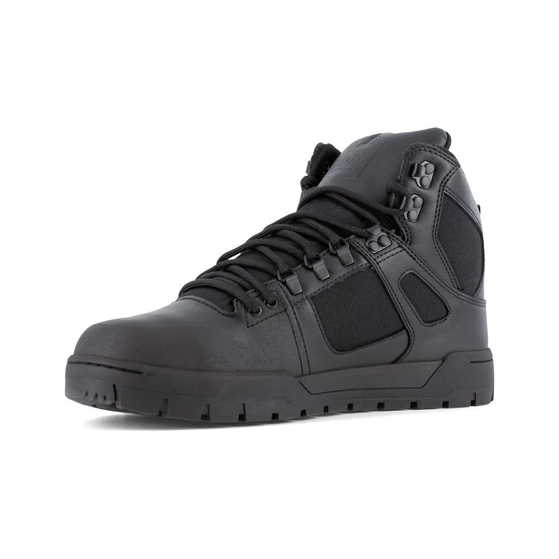 Pure Work Composite Toe Waterproof Mid-Cut Safety Boots with Metatarsal Guard - Black | OSHA Compliant Work Boots for Construction, Warehouse & Outdoor Jobs