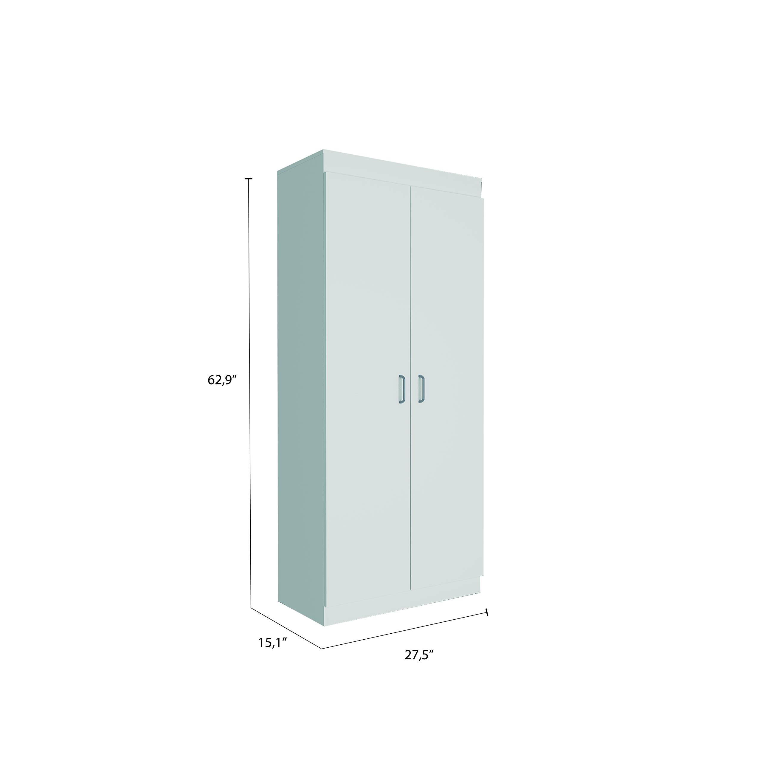 Albany Classic Double Door Pantry Cabinet with 5 Adjustable Shelves - Spacious Kitchen Storage for Organizing Food, Dishes & Supplies | Perfect for Pantry, Garage & Laundry Room Organization