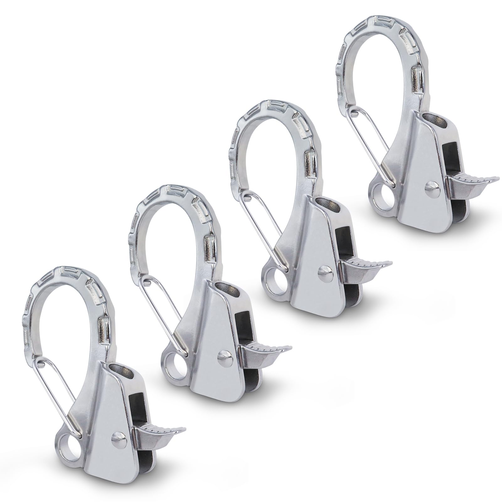Stainless Steel Boat Fender Clips - Quick Release Marine Clips for Rail Mounting, 3/8