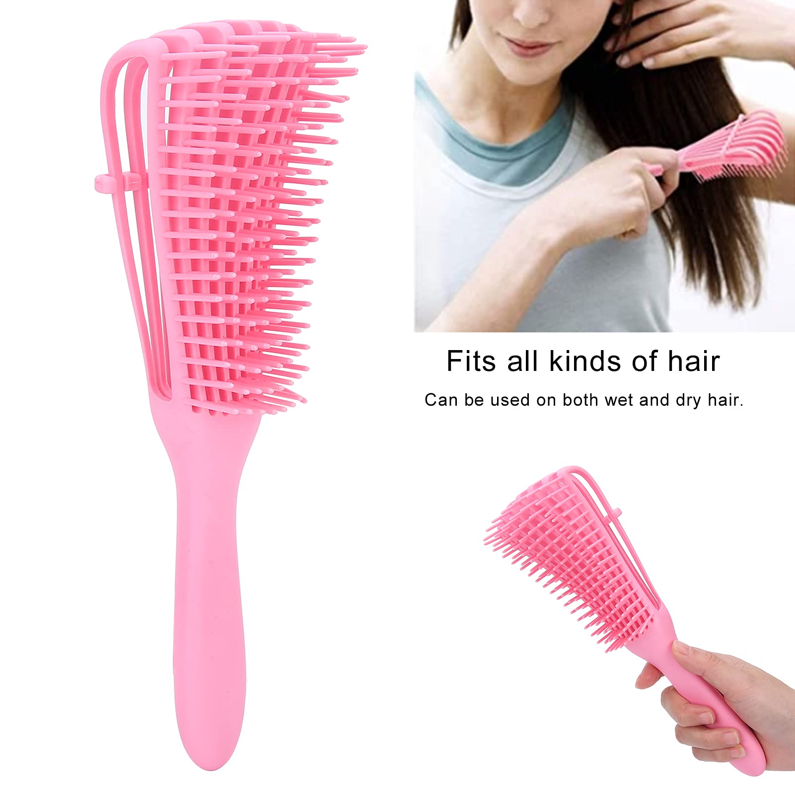 Detangling Brush for Curly & Coily Hair - Wet & Dry Use for Adults & Kids