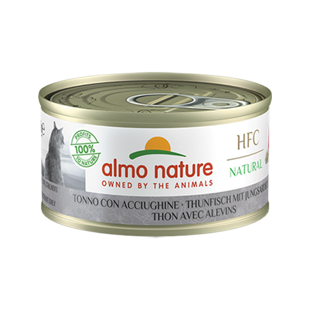 Premium HFC Natural Tuna & Whitebait Wet Cat Food - Grain-Free, High Protein Cat Can for Adult & Senior Cats - Perfect for Mealtime, Weight Management & Picky Eaters