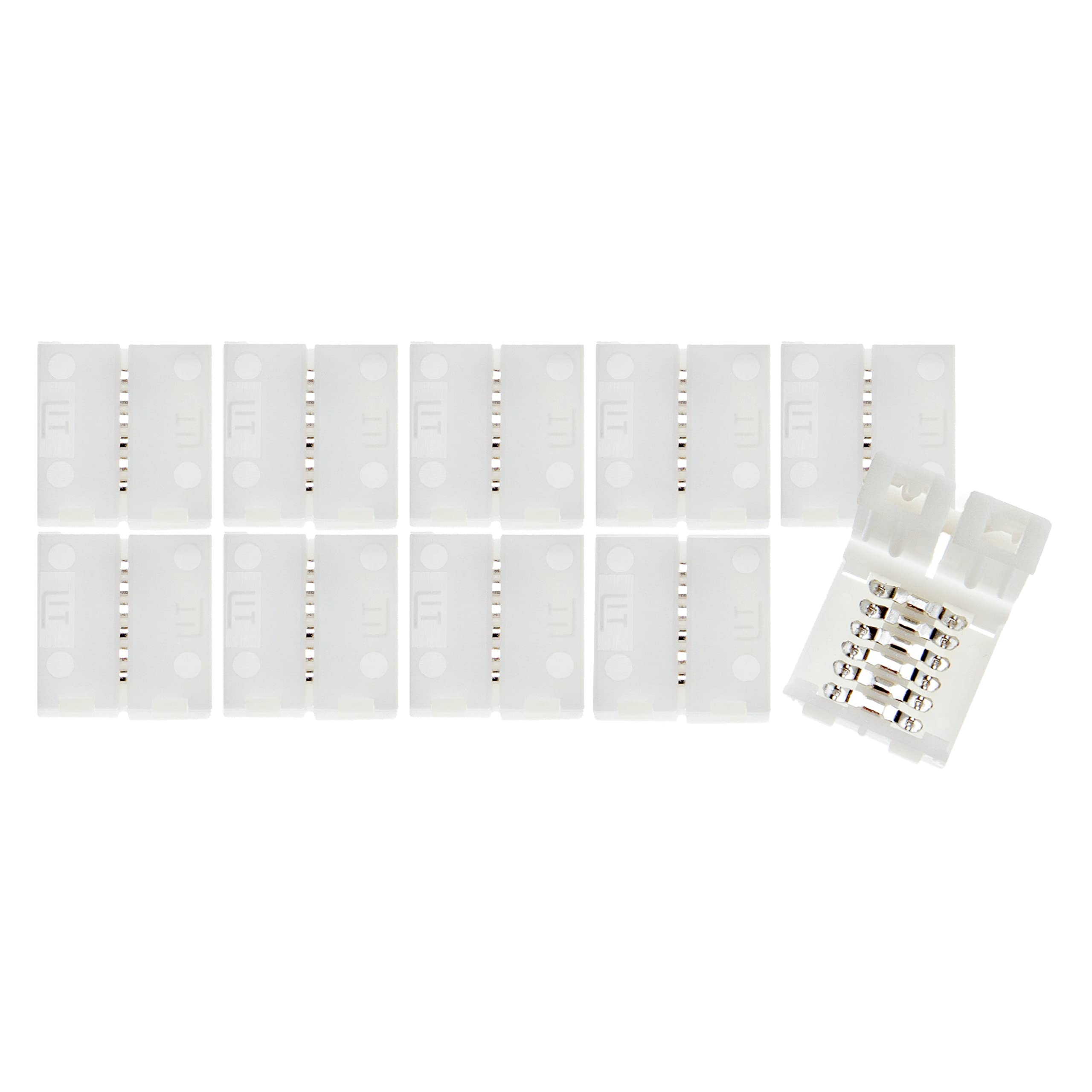 Nanoleaf Lightstrip Connectors 10-Pack - Cut to Cut for Essentials Lightstrips, White - DIY Home Lighting Upgrade